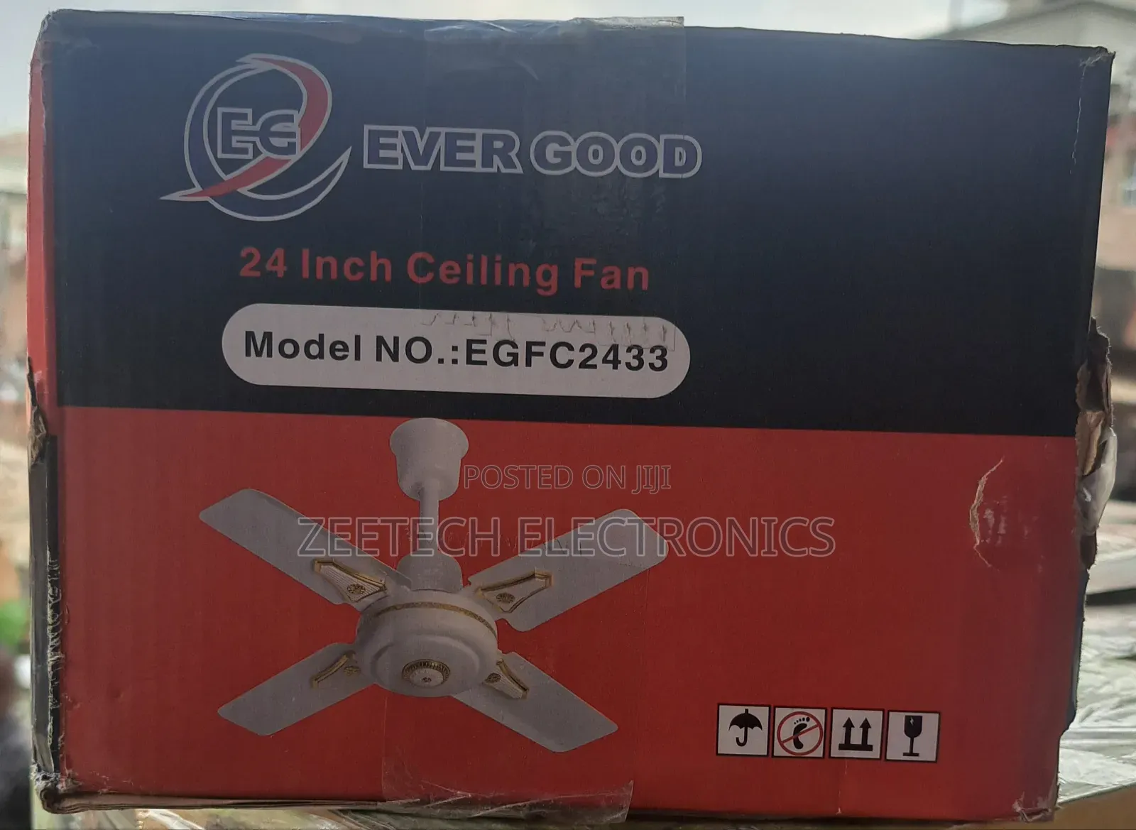 Evergood Summer Delite 24-Inch Short Blade Ceiling Fan.