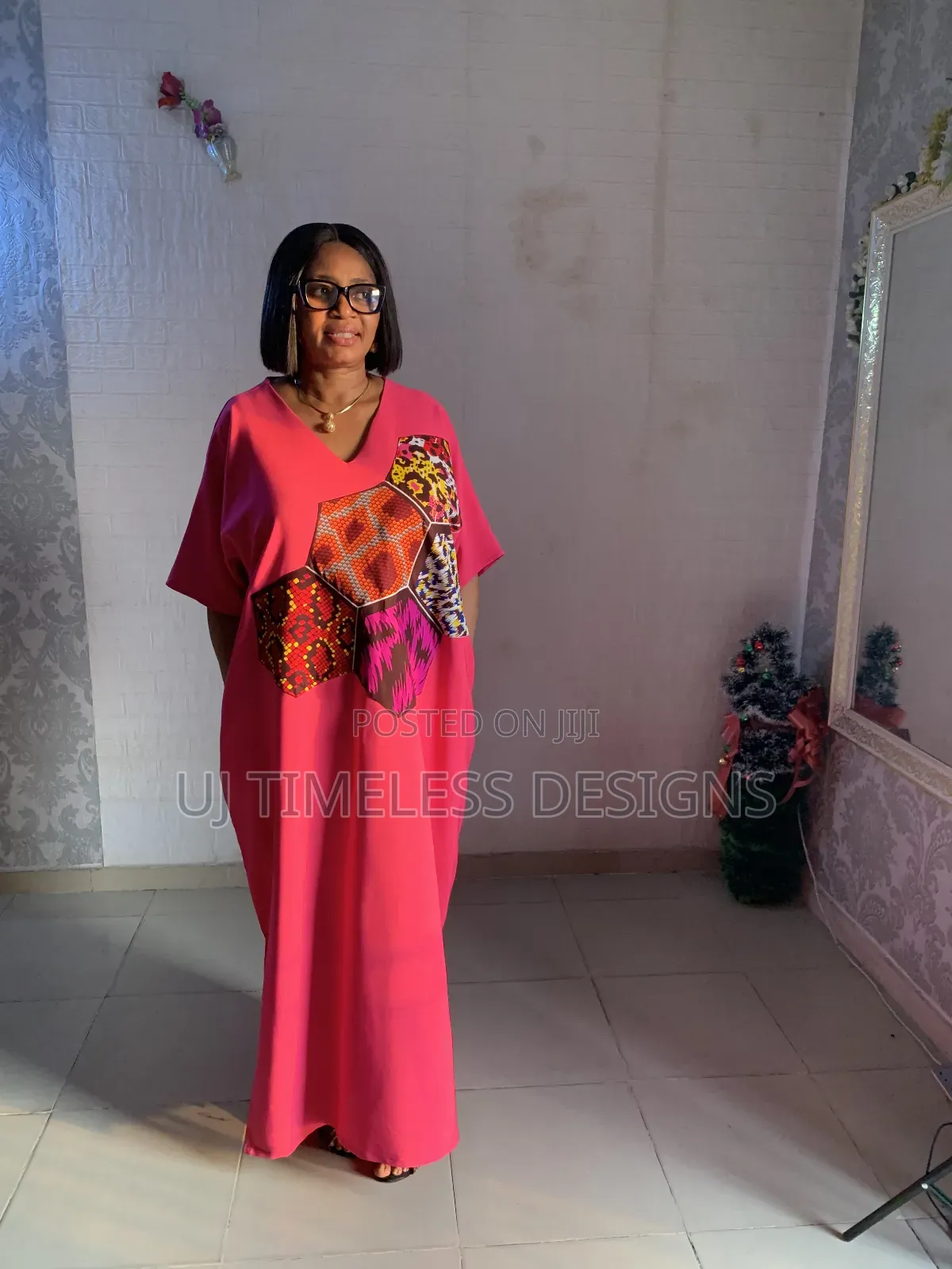 Colorful Long Patched Gown