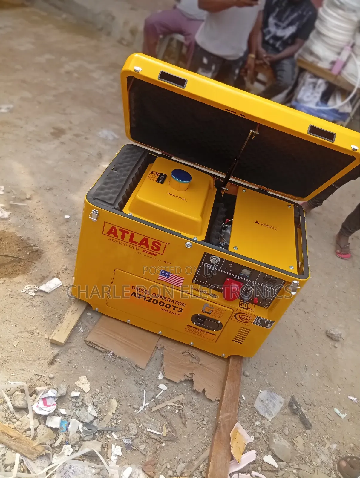 Original 12kva Diseal Soundproof Generator Atlas