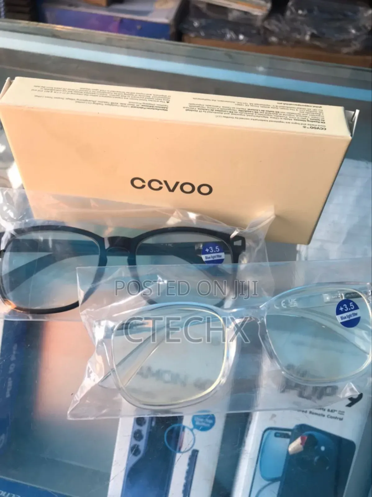 Ccvoo 2 Pack Reading Glasses Women Men Blue Light Filter +3.5