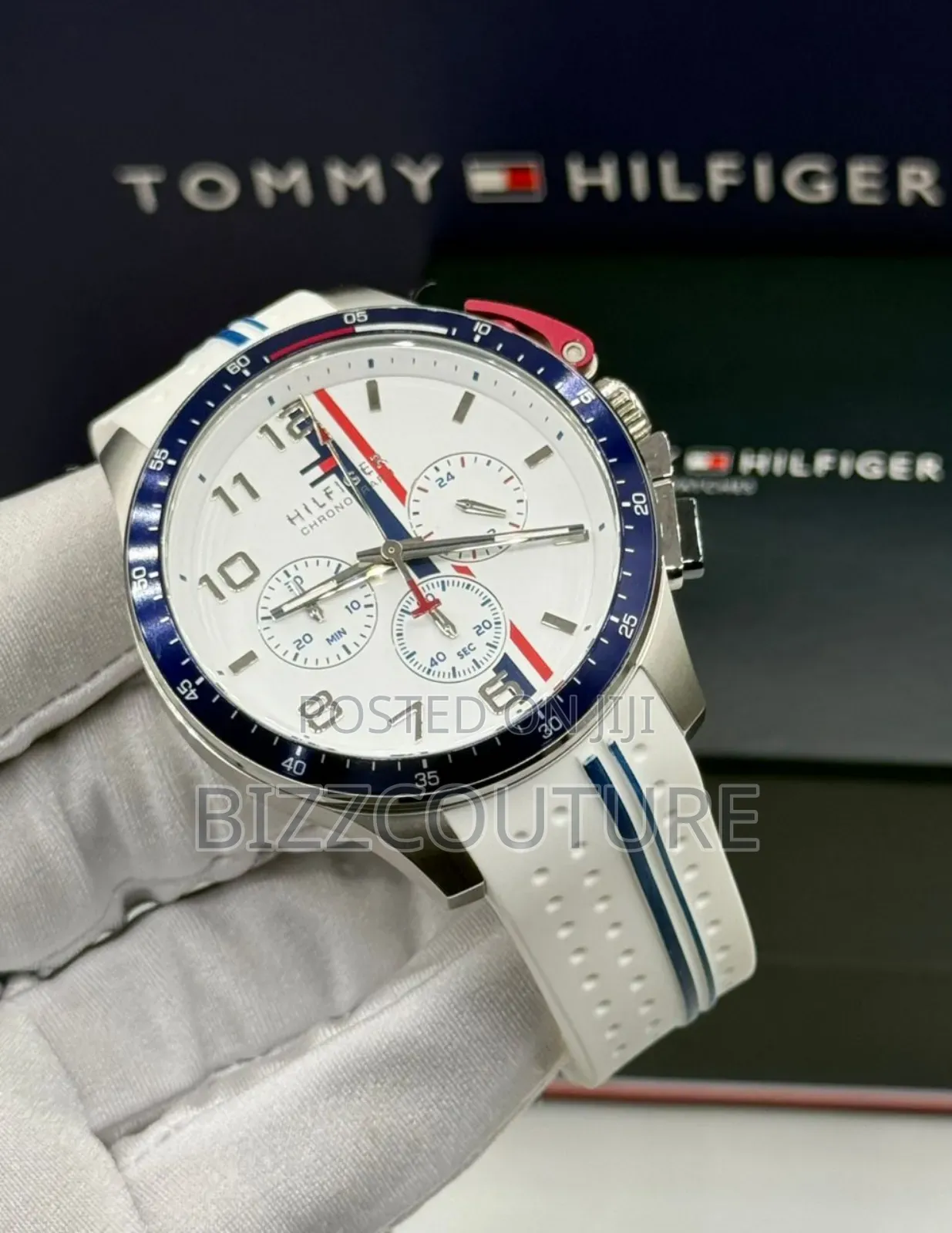 Original Tommy Hilfiger Chrono Silicone Strap Available in 3