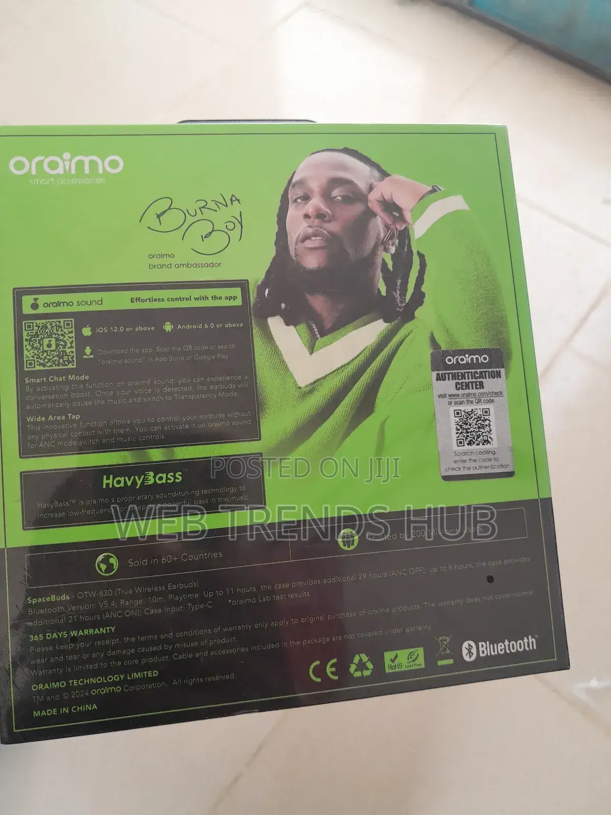 Oraimo Spacebuds Hybrid Anc Wireless Earbuds (Otw-630)