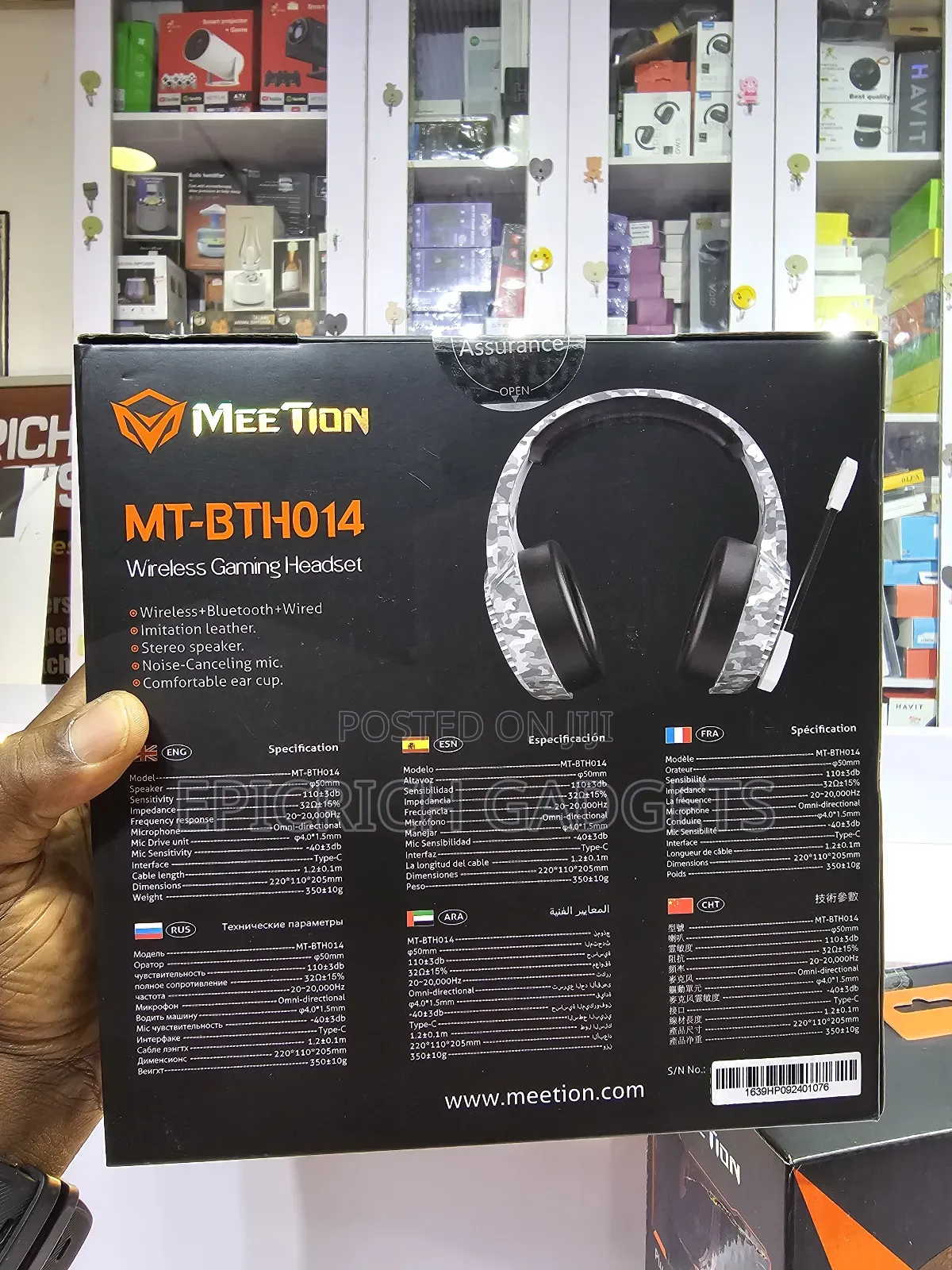 Meetion Mt-Bth014 Wireless Gaming Headset – Noise-Canceling Mic