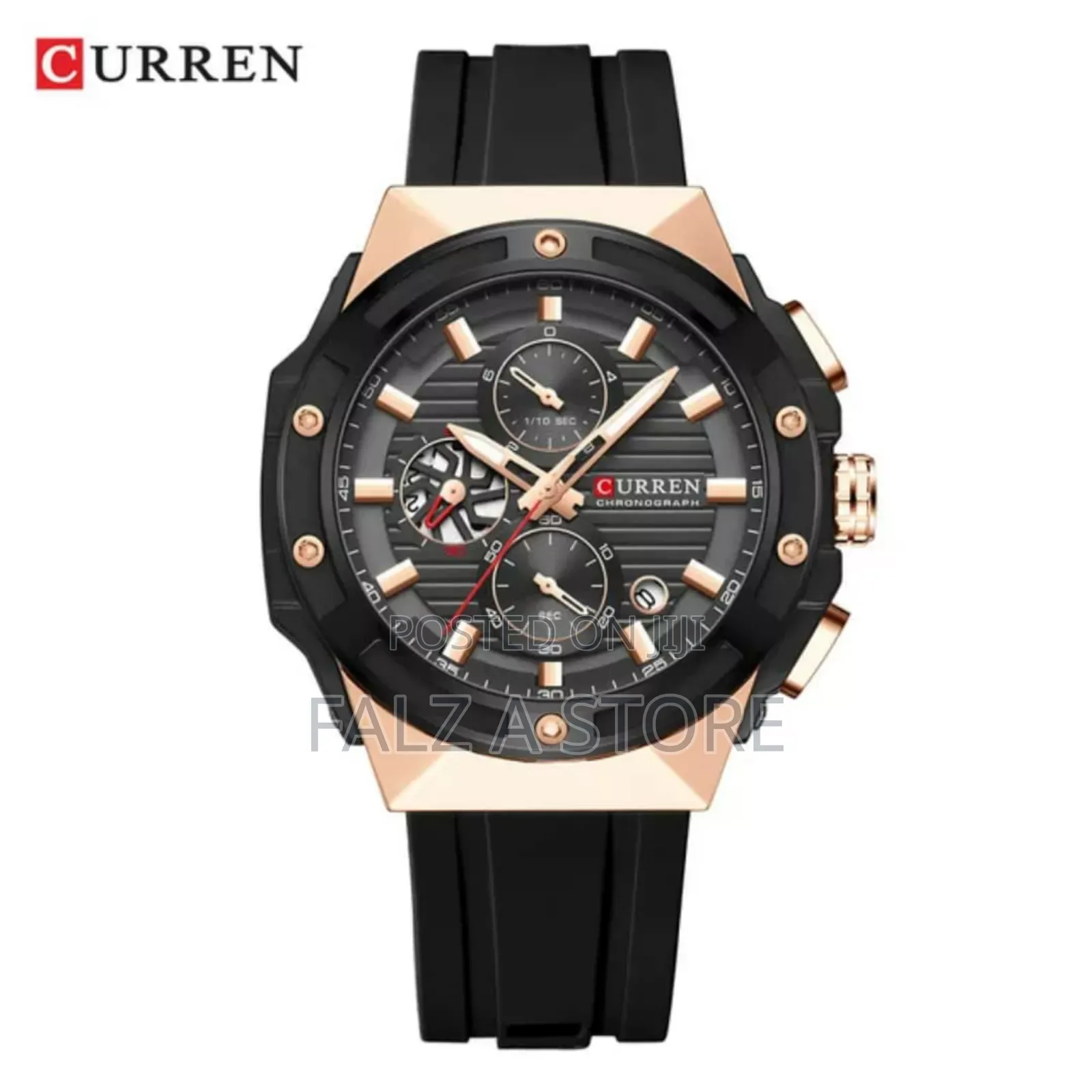 Curren Rubber Wristwatch (Quartz Movement)(Chronography)