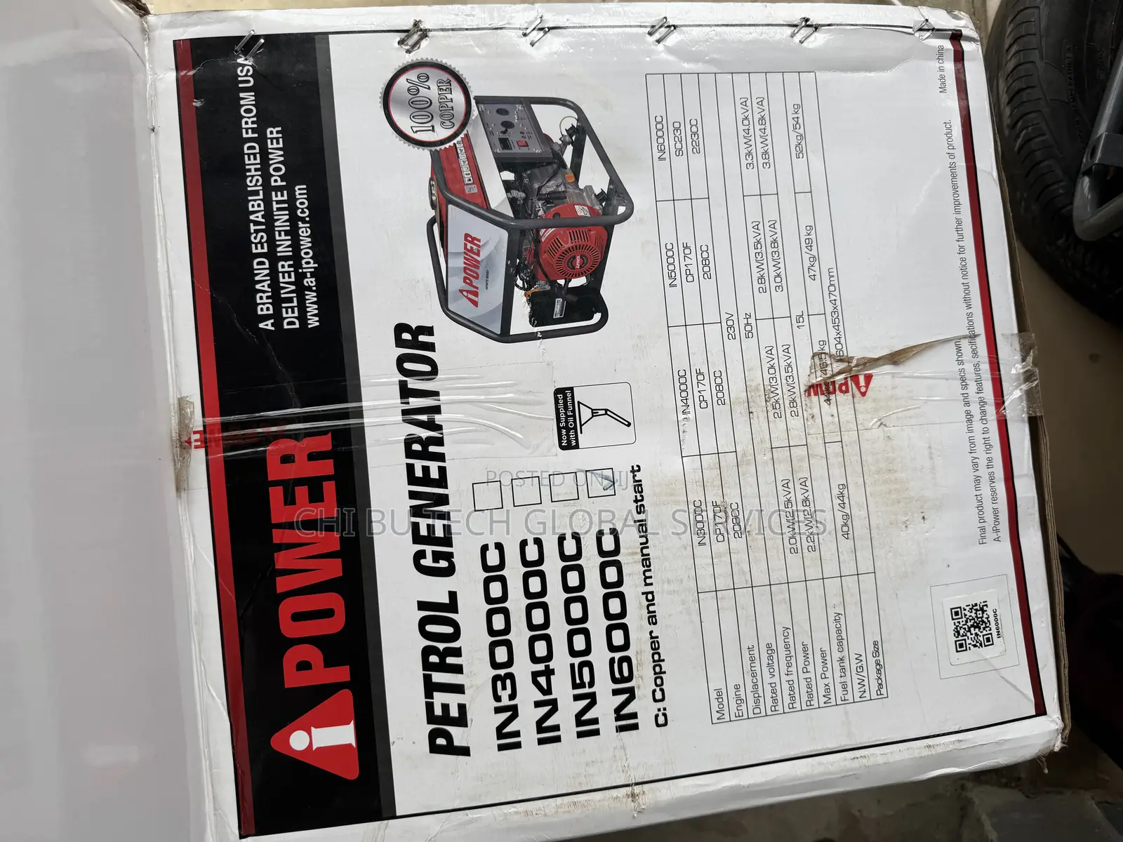 A-Ipower In6000c 4.0kva Petrol Generator.