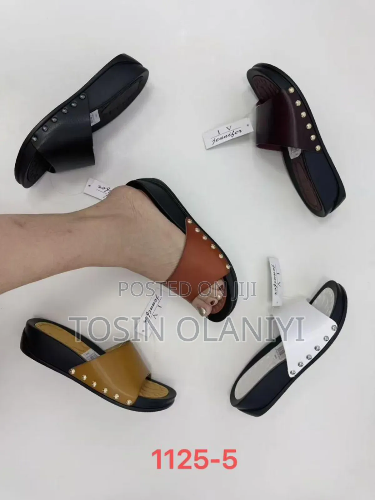 Buckle Design Wedge Slippers