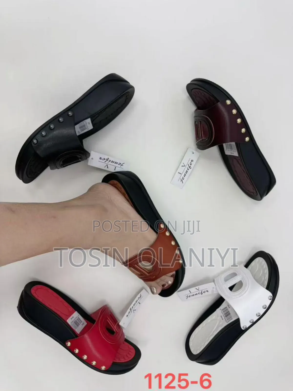 Buckle Design Wedge Slippers