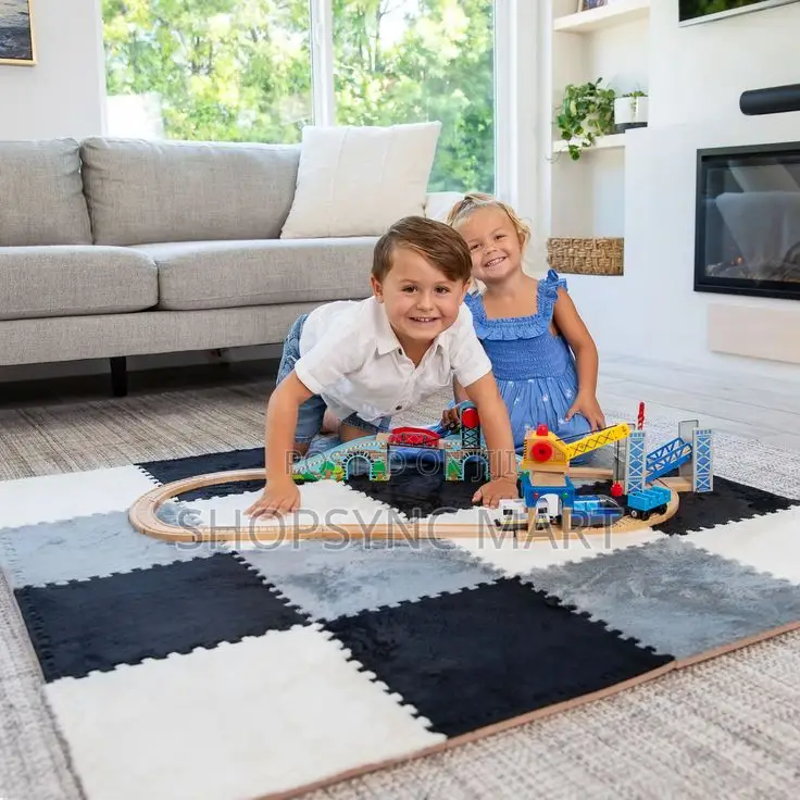 Diy Washable Carpet Tiles Non-Slip 12pcs Set