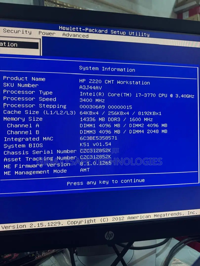 Desktop Computer HP Z220 16GB Intel Core i7 SSD 256GB