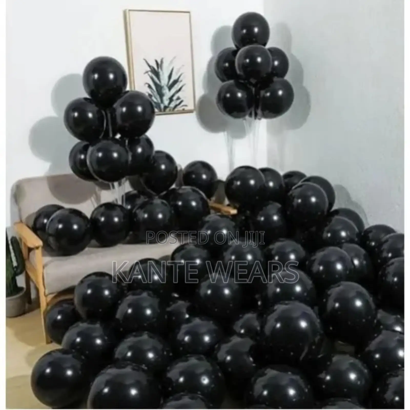 Latex Balloons - 100 Pieces - Black