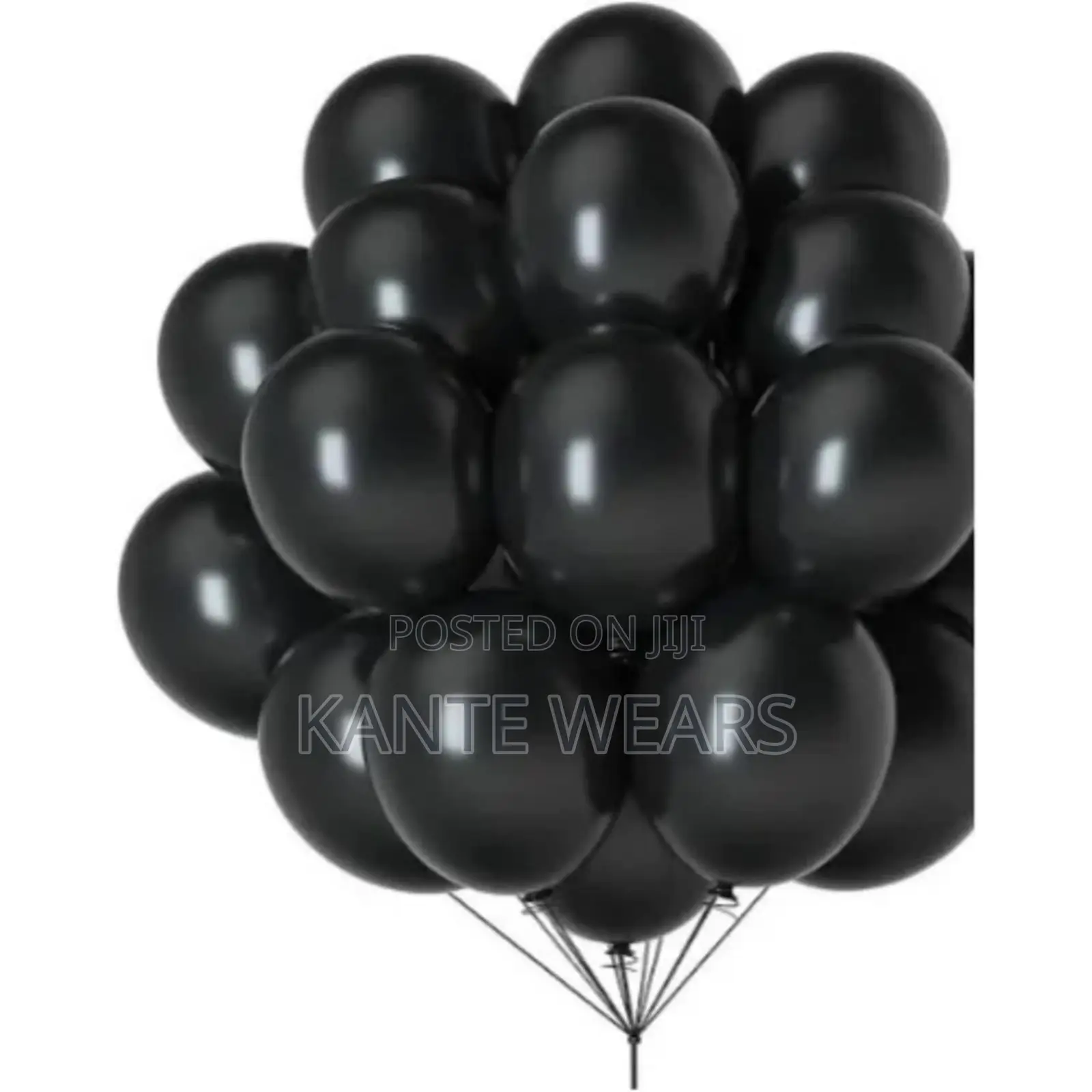 Latex Balloons - 100 Pieces - Black