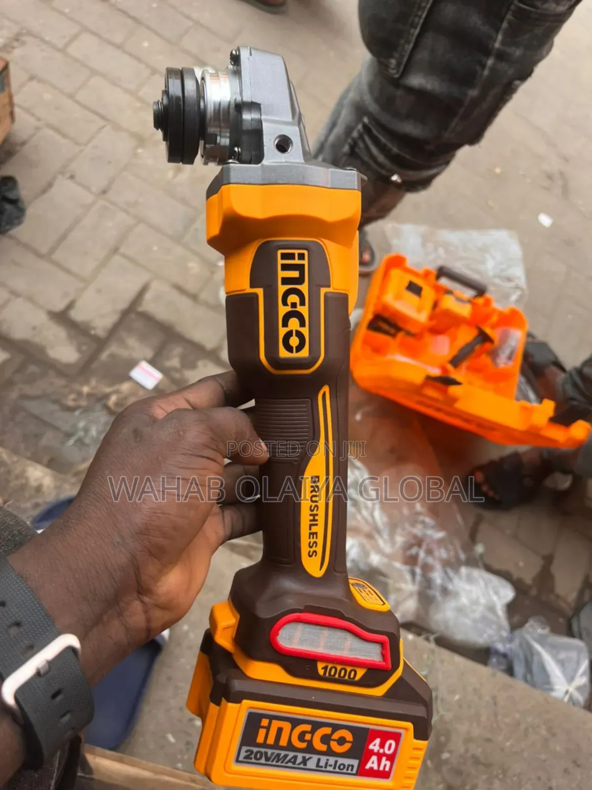 Ingco Cagli271532 Cordless Angle Grinder – 20v Brushless