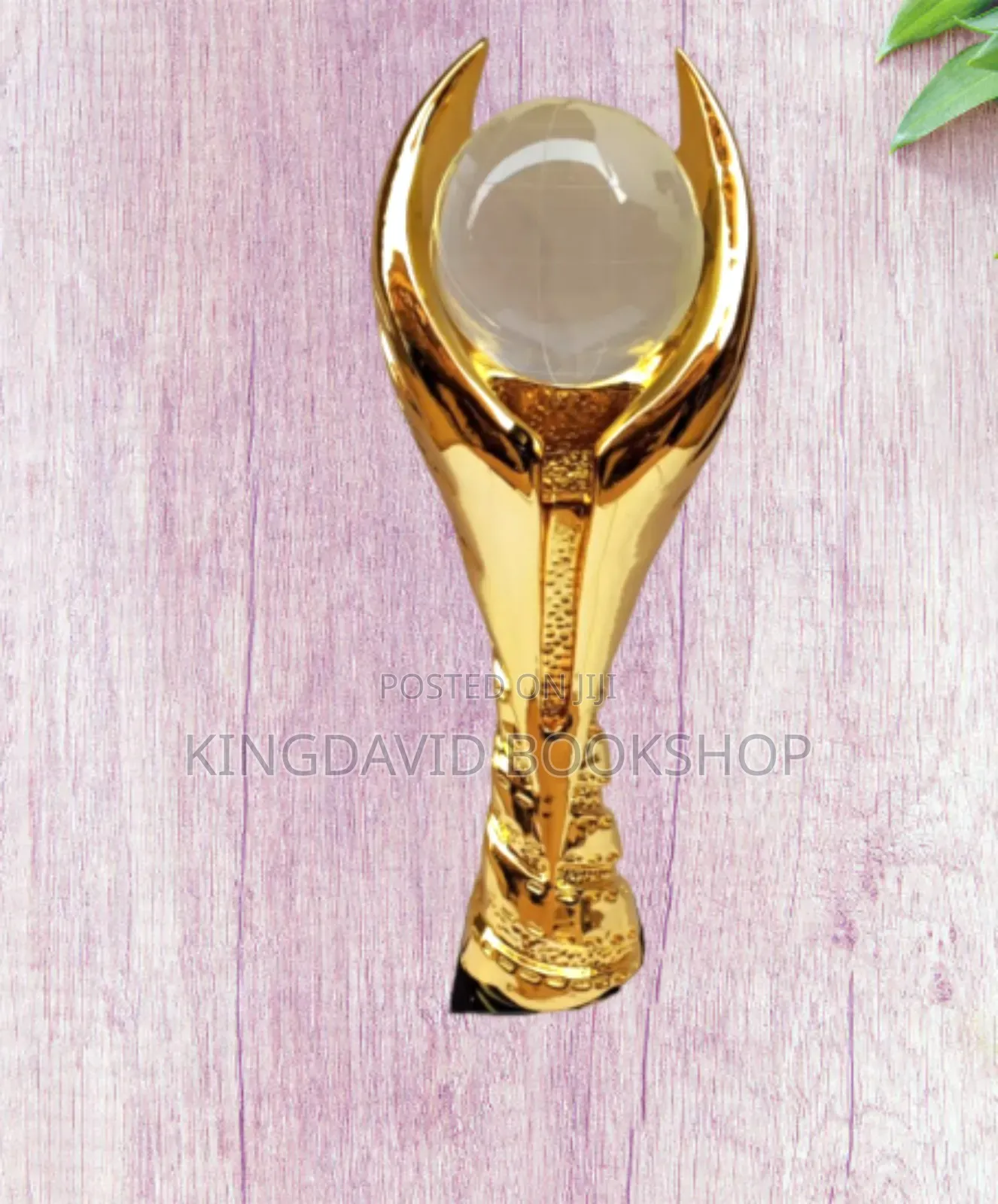 Gold Trophy Award Plaque