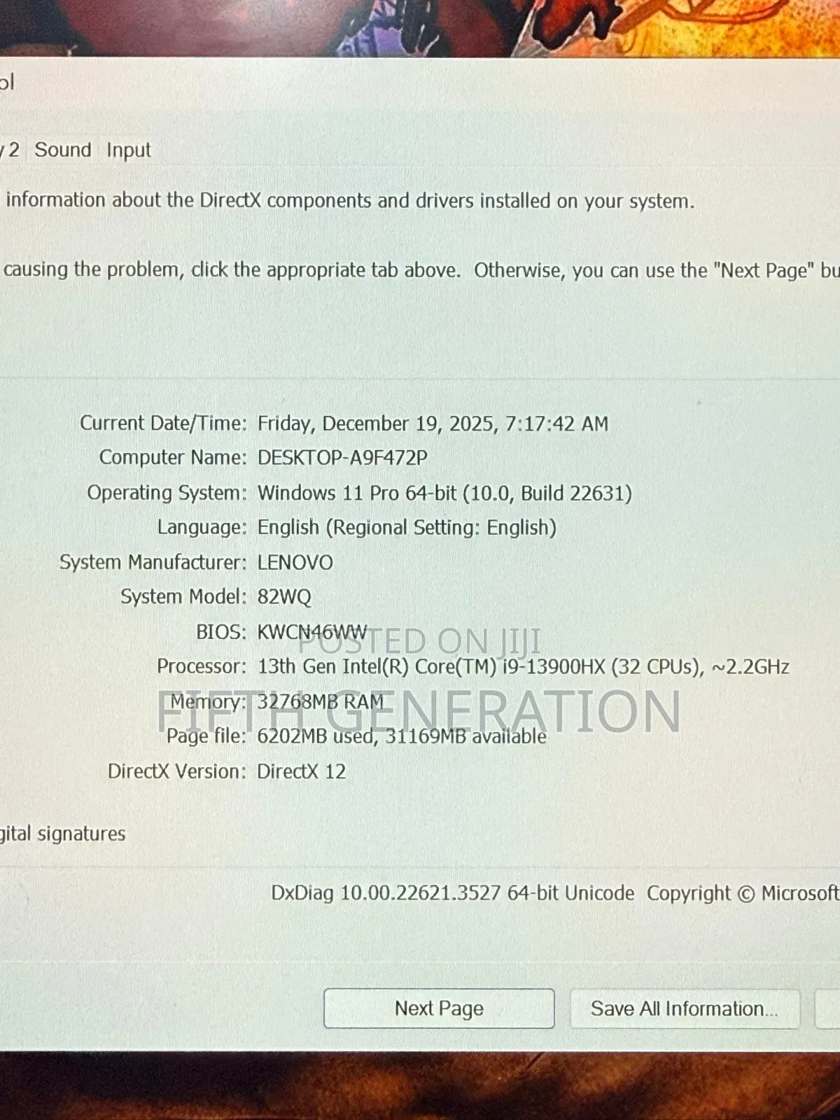 Laptop Lenovo Legion 7 32GB Intel Core i9 SSD 1T