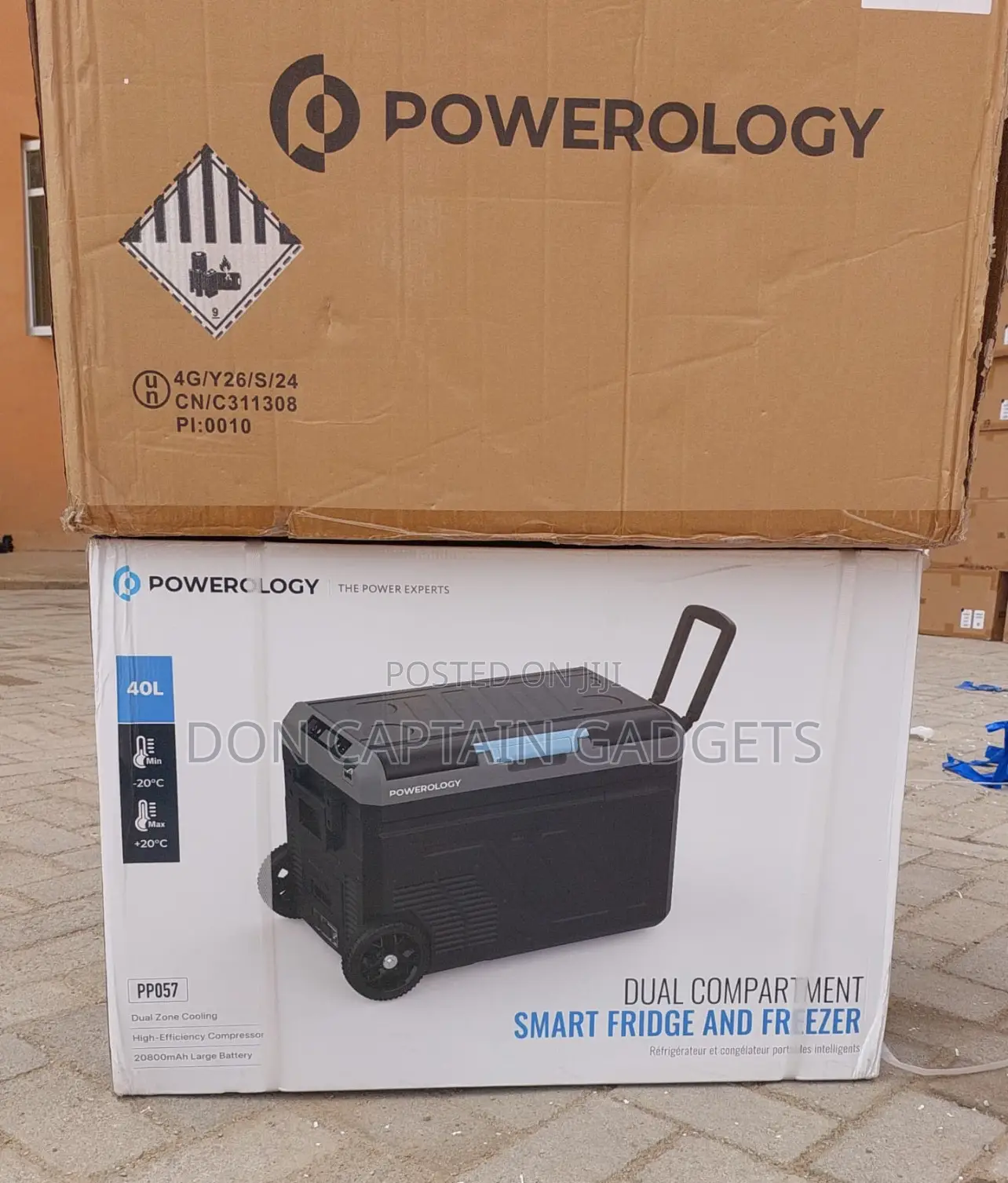Powerology Smart Fridge and Freezer 40l Dual Compartment Pp057