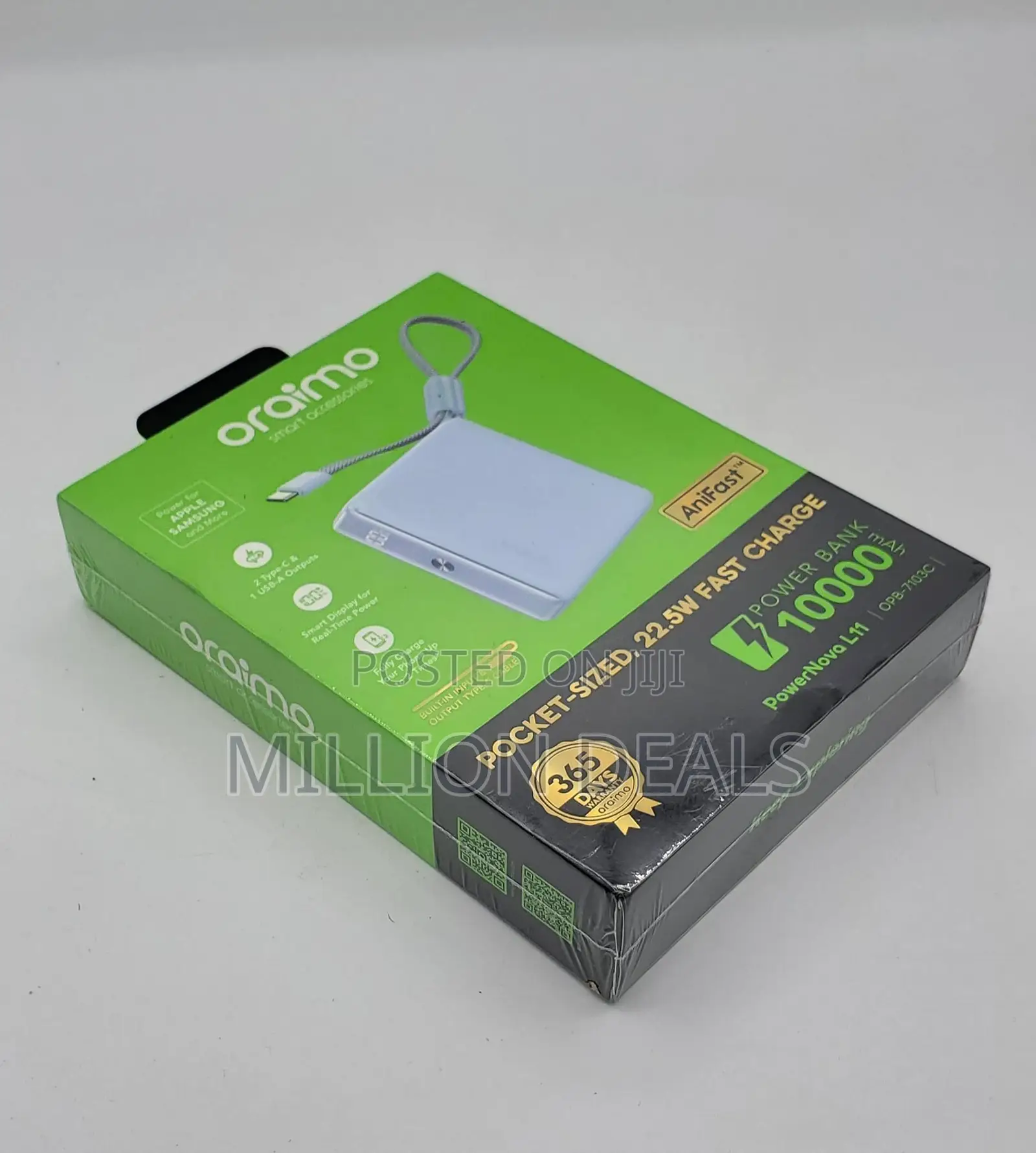 Mini Size Oraimo 10000mah 22.5w Power Bank