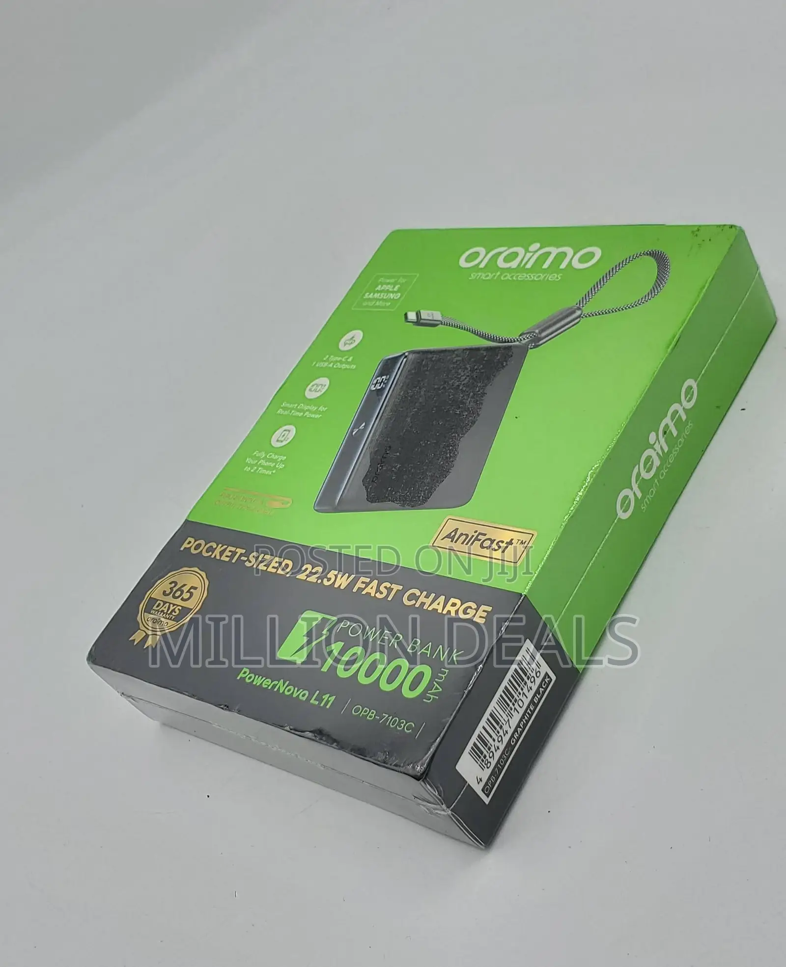 Mini Size Oraimo 10000mah 22.5w Power Bank
