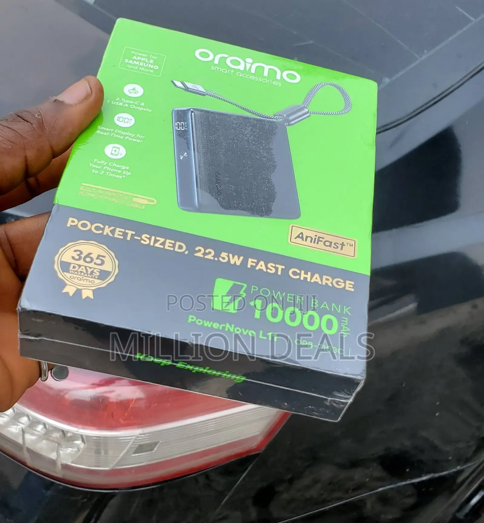 Mini Size Oraimo 10000mah 22.5w Power Bank