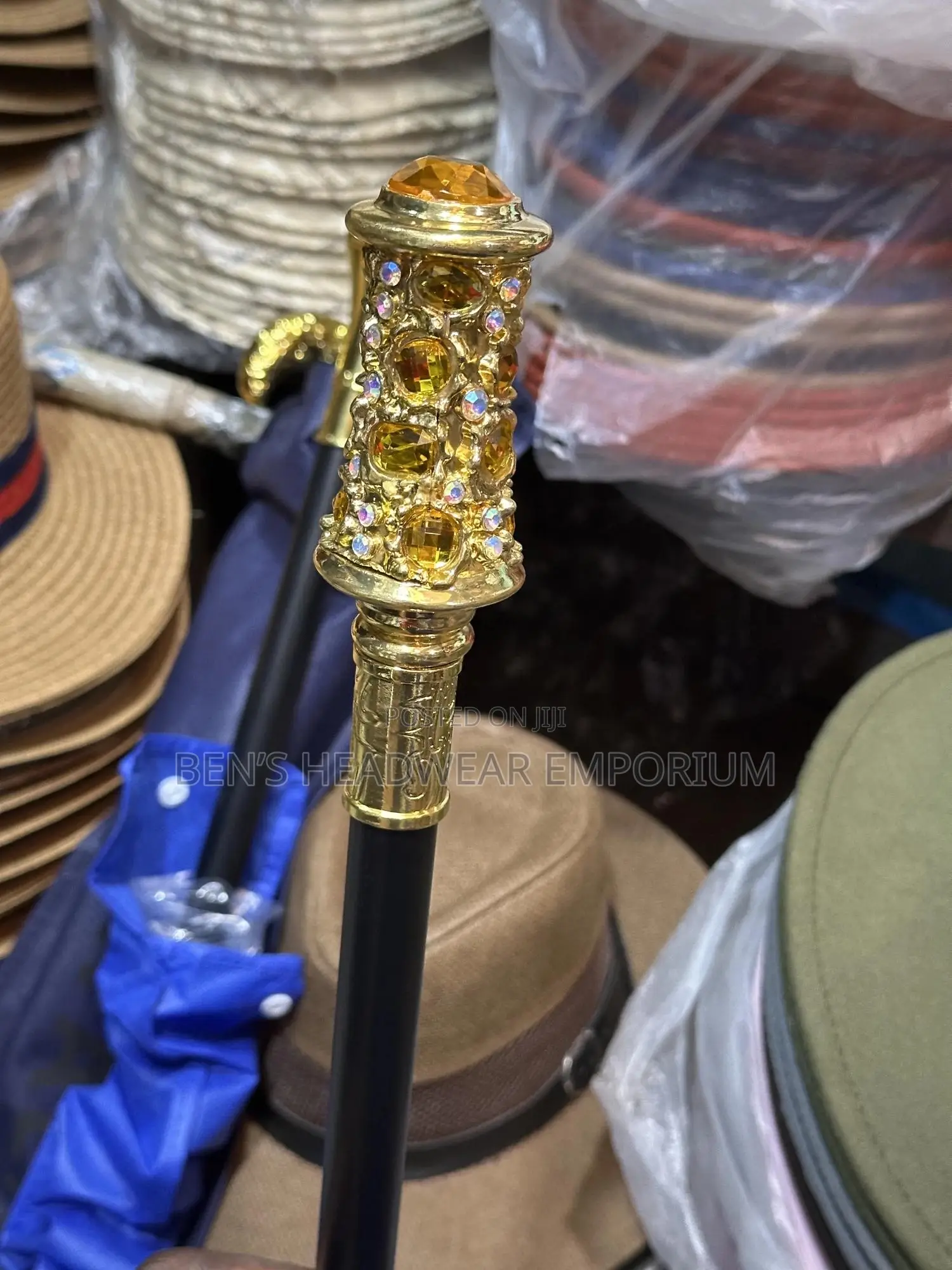 Gold Head Sword Walking Sticks