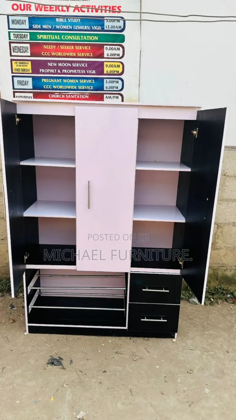 Neatly Assembled 4 by 6 Wardrobe