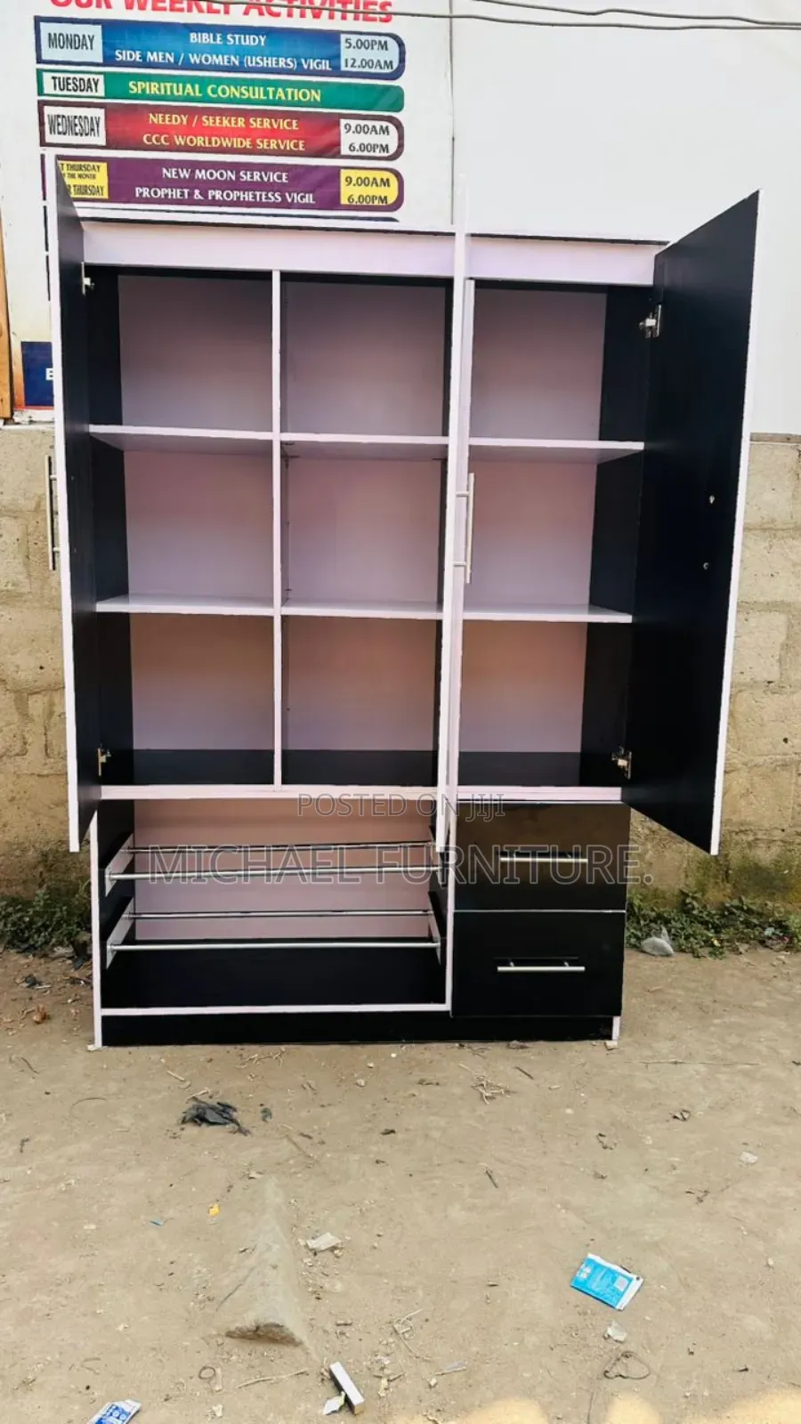 Neatly Assembled 4 by 6 Wardrobe