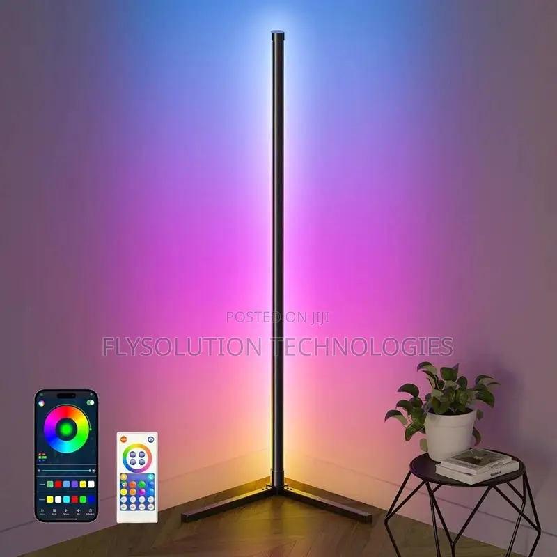 Corner Floor Led Rgb Ambient Smart Lighting App And Remote Control