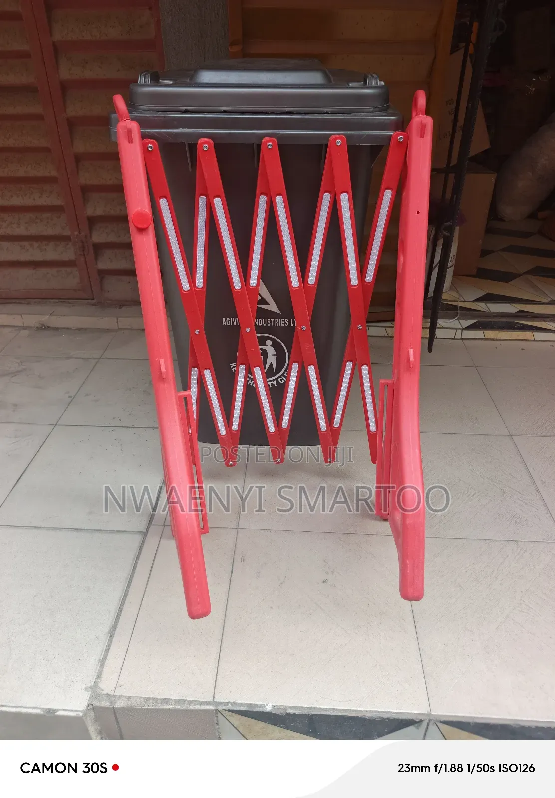 Red And White Plastic Barrier
