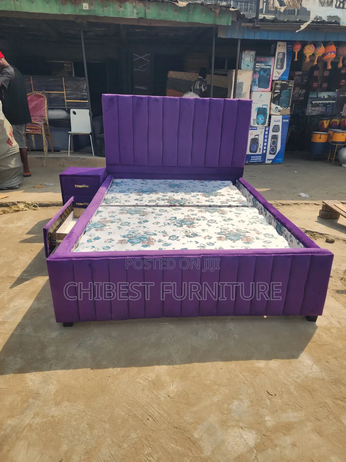 Neatly Padded Four And Half By Six Bed Stand