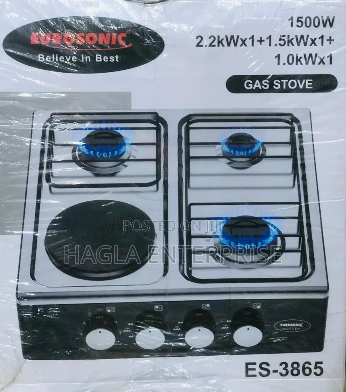 2/3 Face Gas Burner and 2/2 Face Electric Hubrid