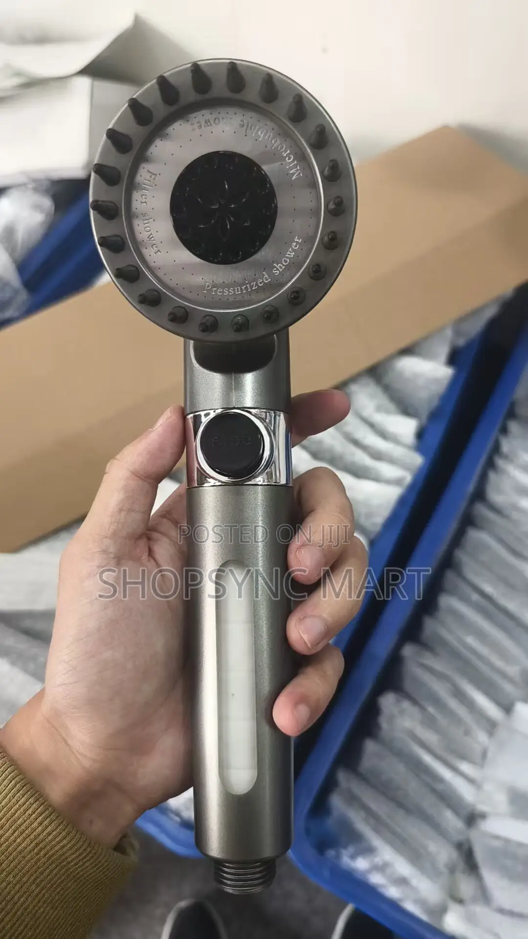 Multi-Function Filtered Shower Head With Massage Scrubbe