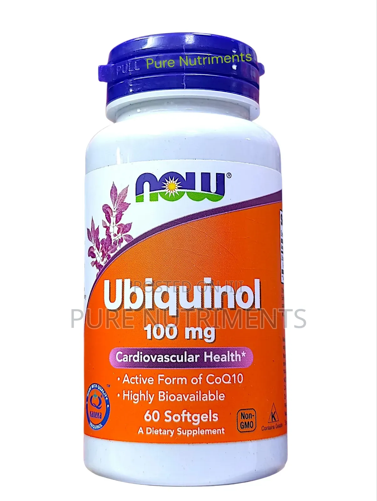 Now Ubiquinol 100mg– Heart Energy Cardiovascular Support 60 Softgels