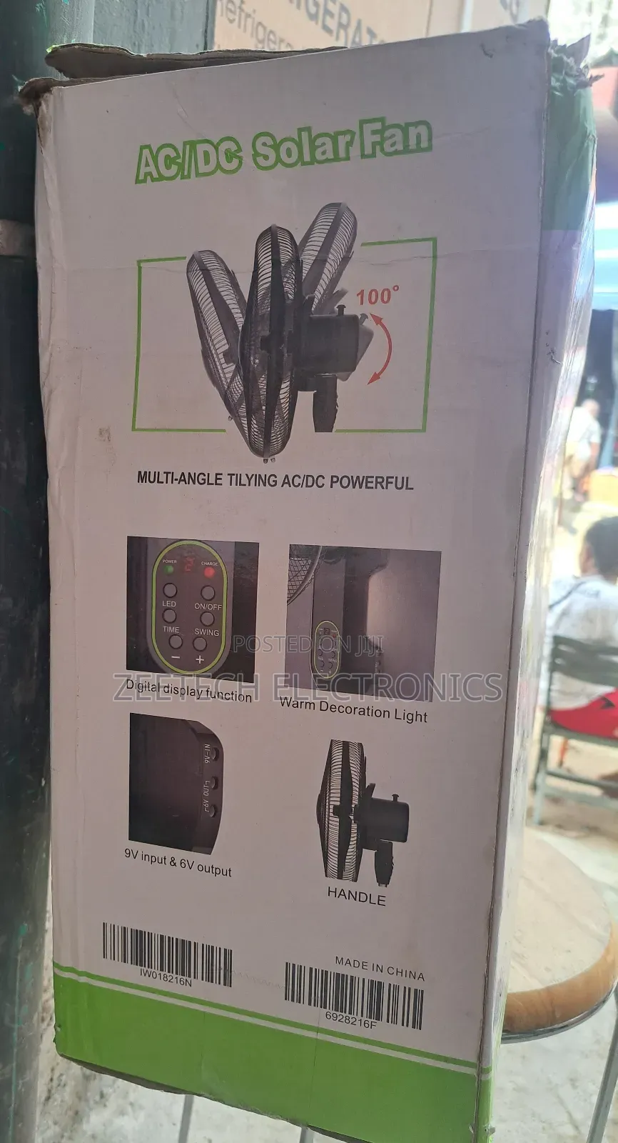 Iwin 16-Inch Rechargeable Wall Fan