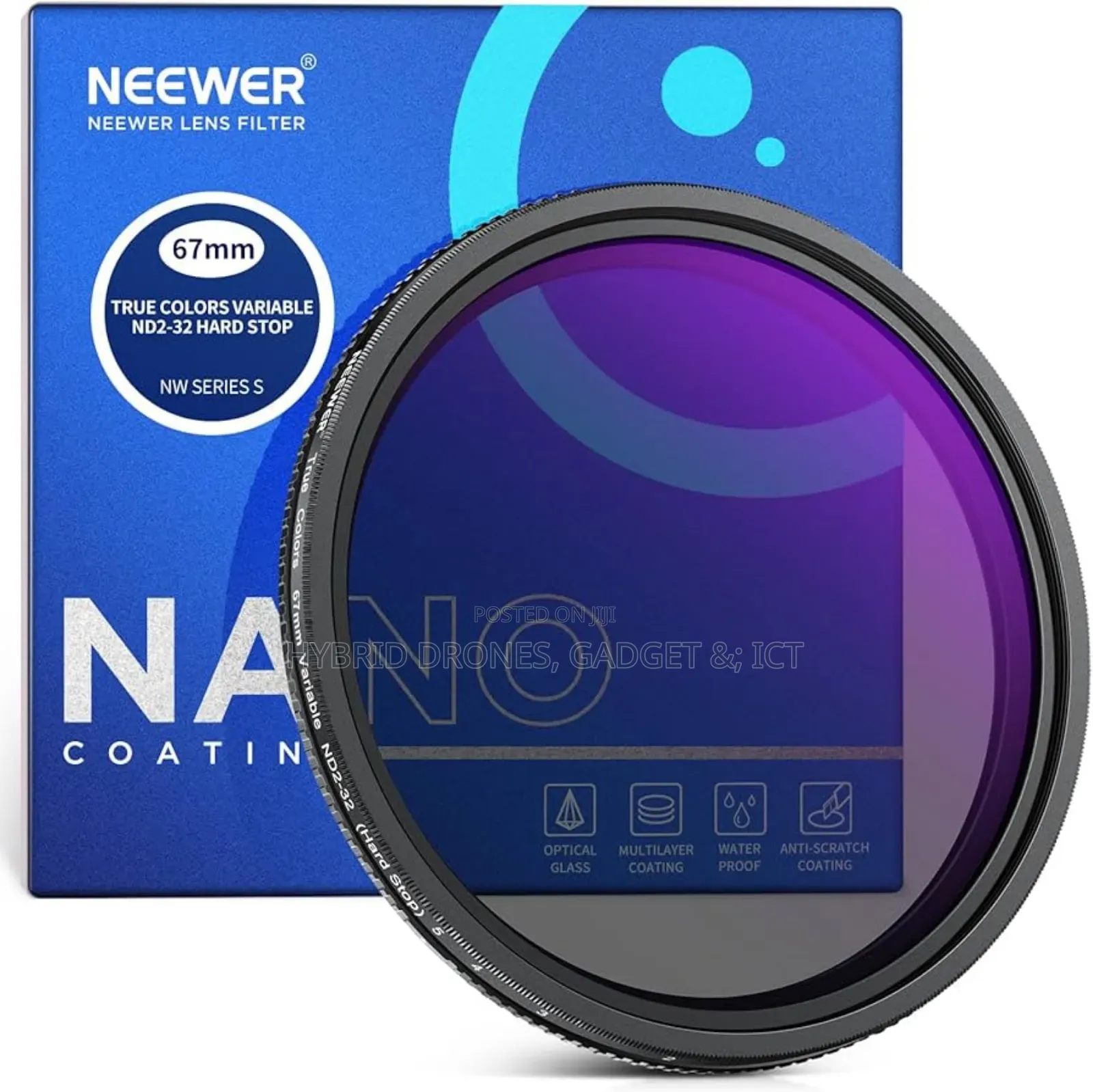 Nd32 Filter + Cpl Mobile Videography 67mm Lens For Content Shot