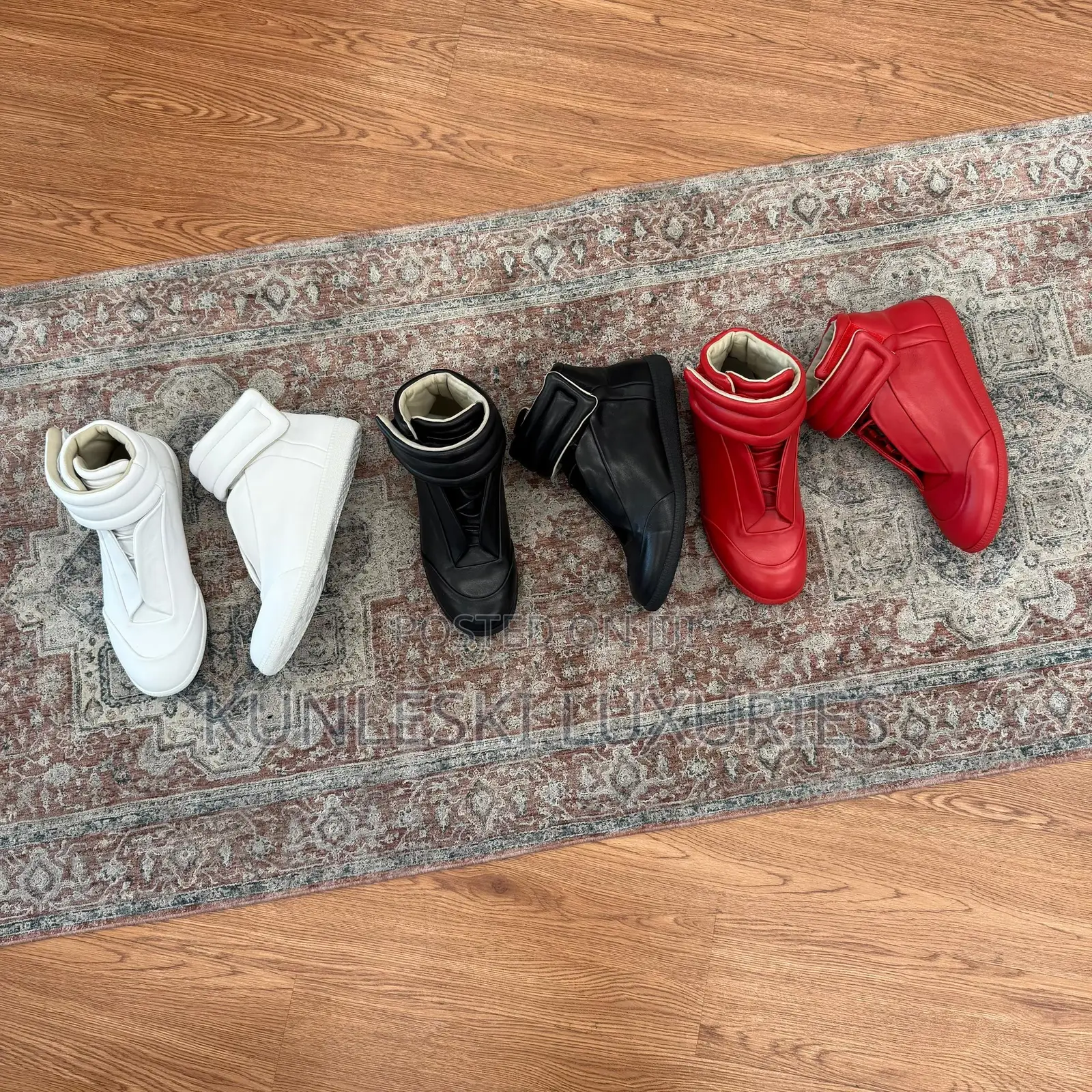 Original Maison Margiela Future Leather High-Top Sneakers