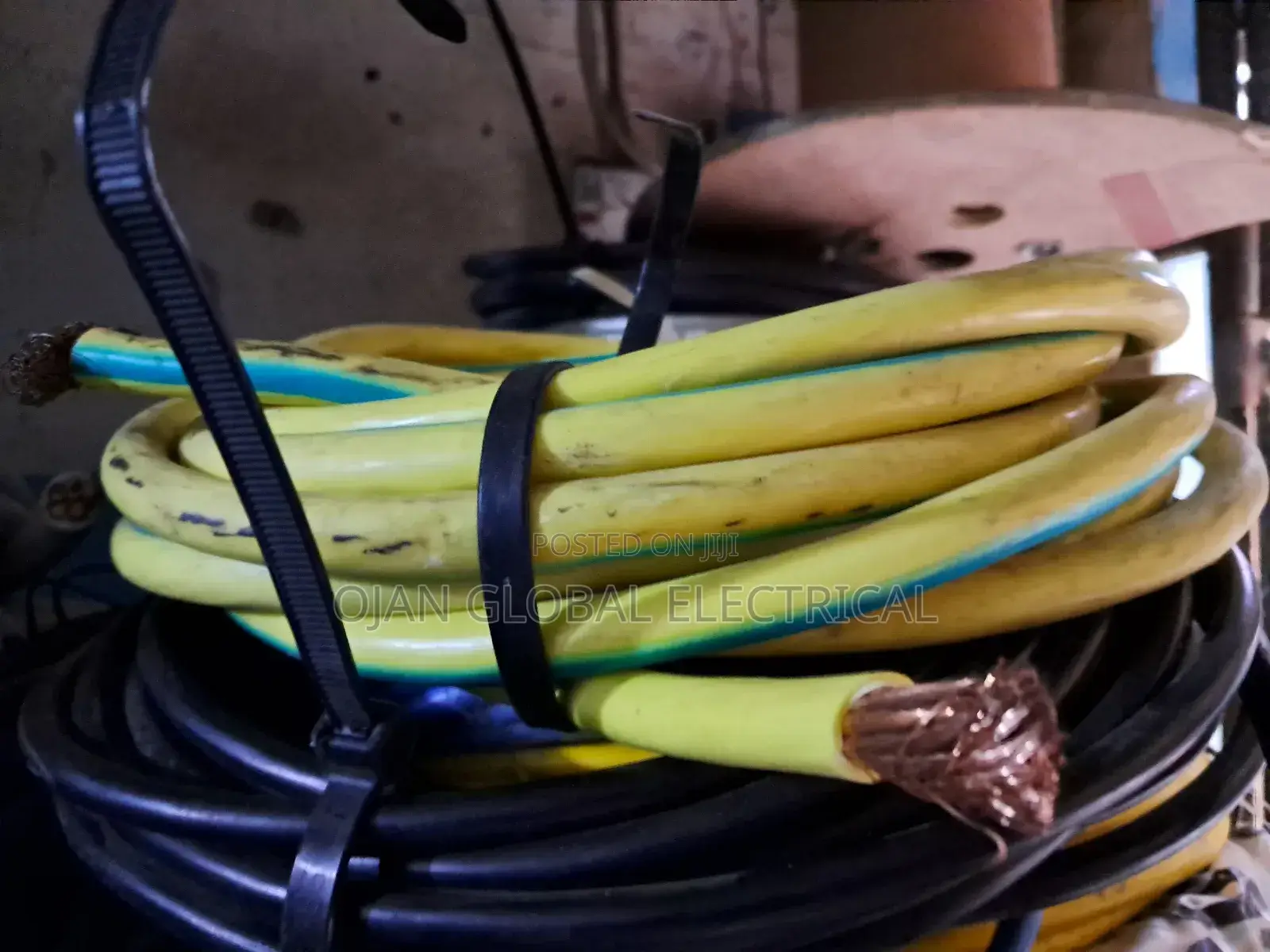 50mm Single Flexible Wire Green and Yellow