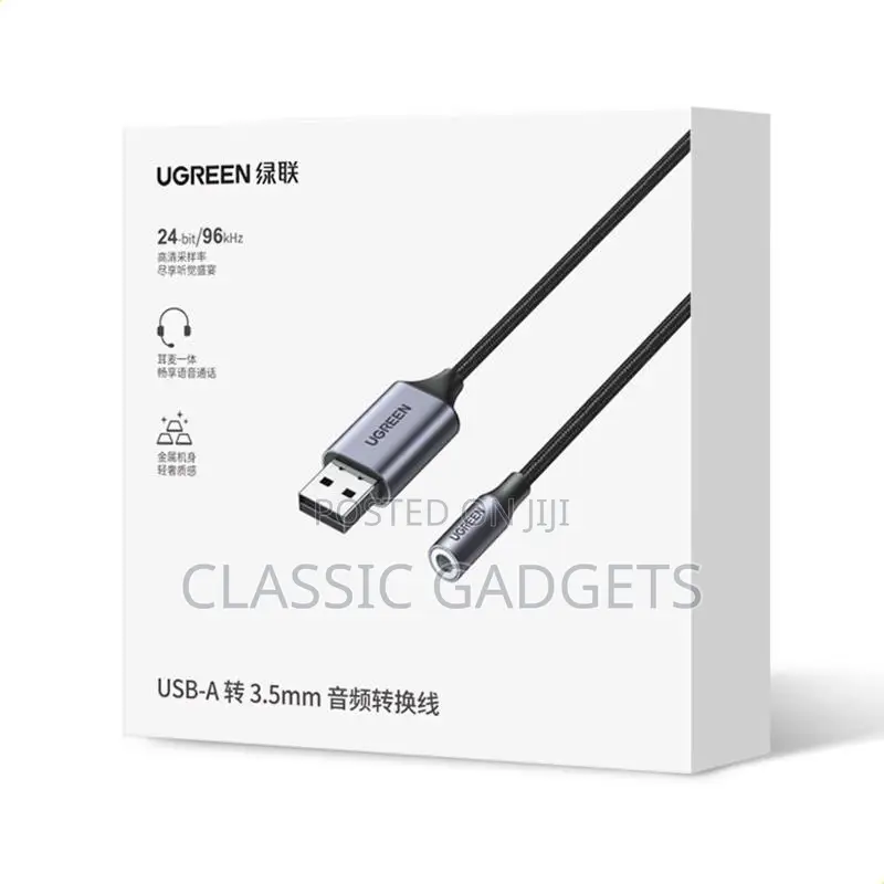 Ugreen Usb to 3.5mm Audio Adapter for Pc/Ps/Switch