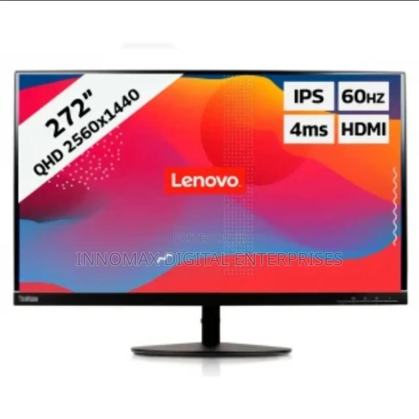 Lenovo Thinkvision 27-Inch QHD Ips Usb-C Monitor – Ergonomic,Freesync