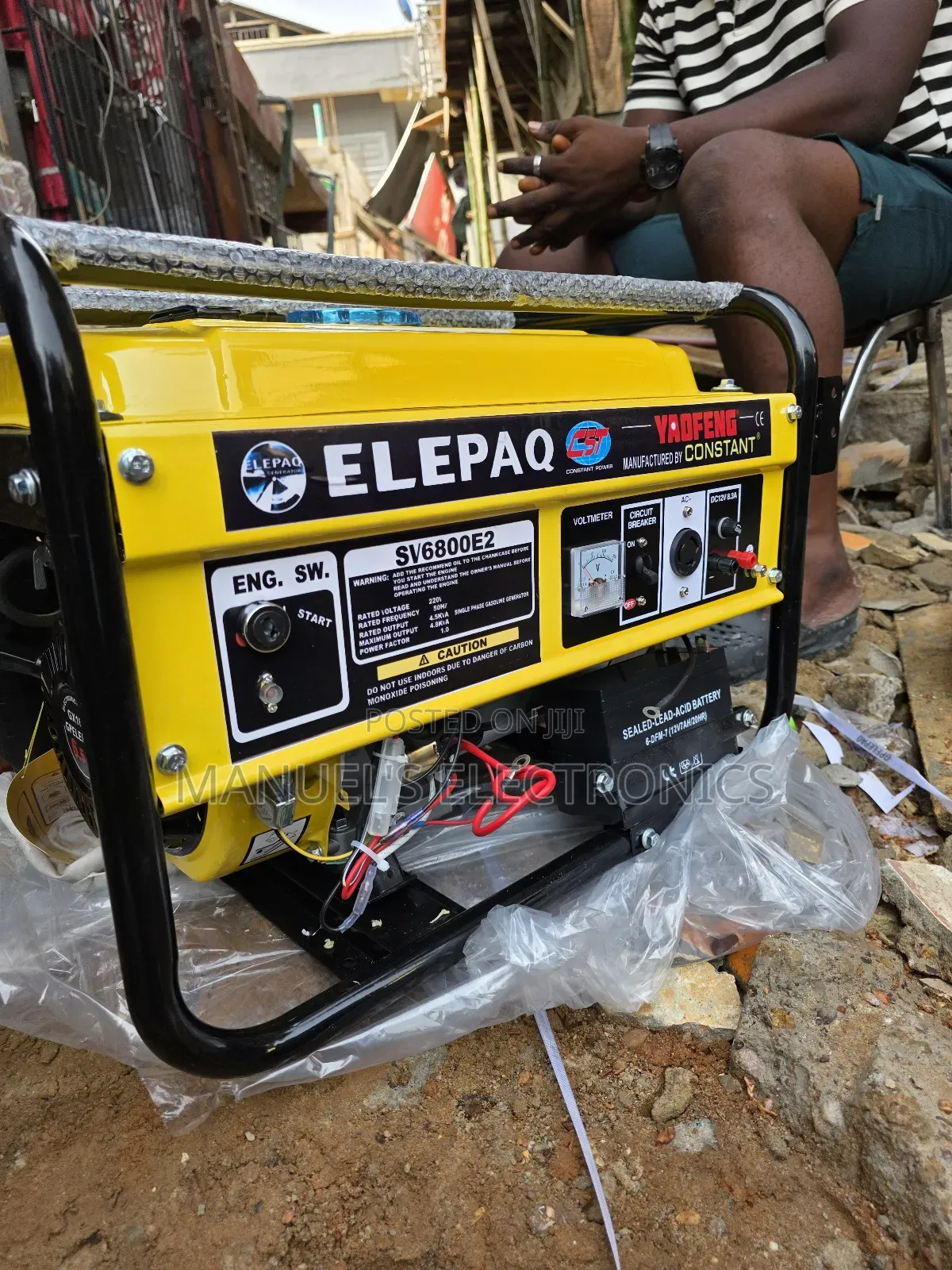 Elepaq Petrol Generator Key Start 4.5kva 100% Copper Coil
