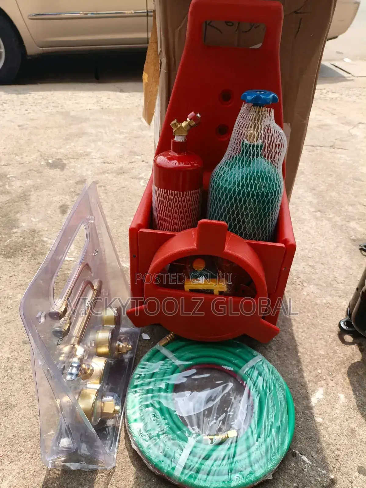 Portable Oxygen-Acetylene Welding and Cutting Torch Kit.