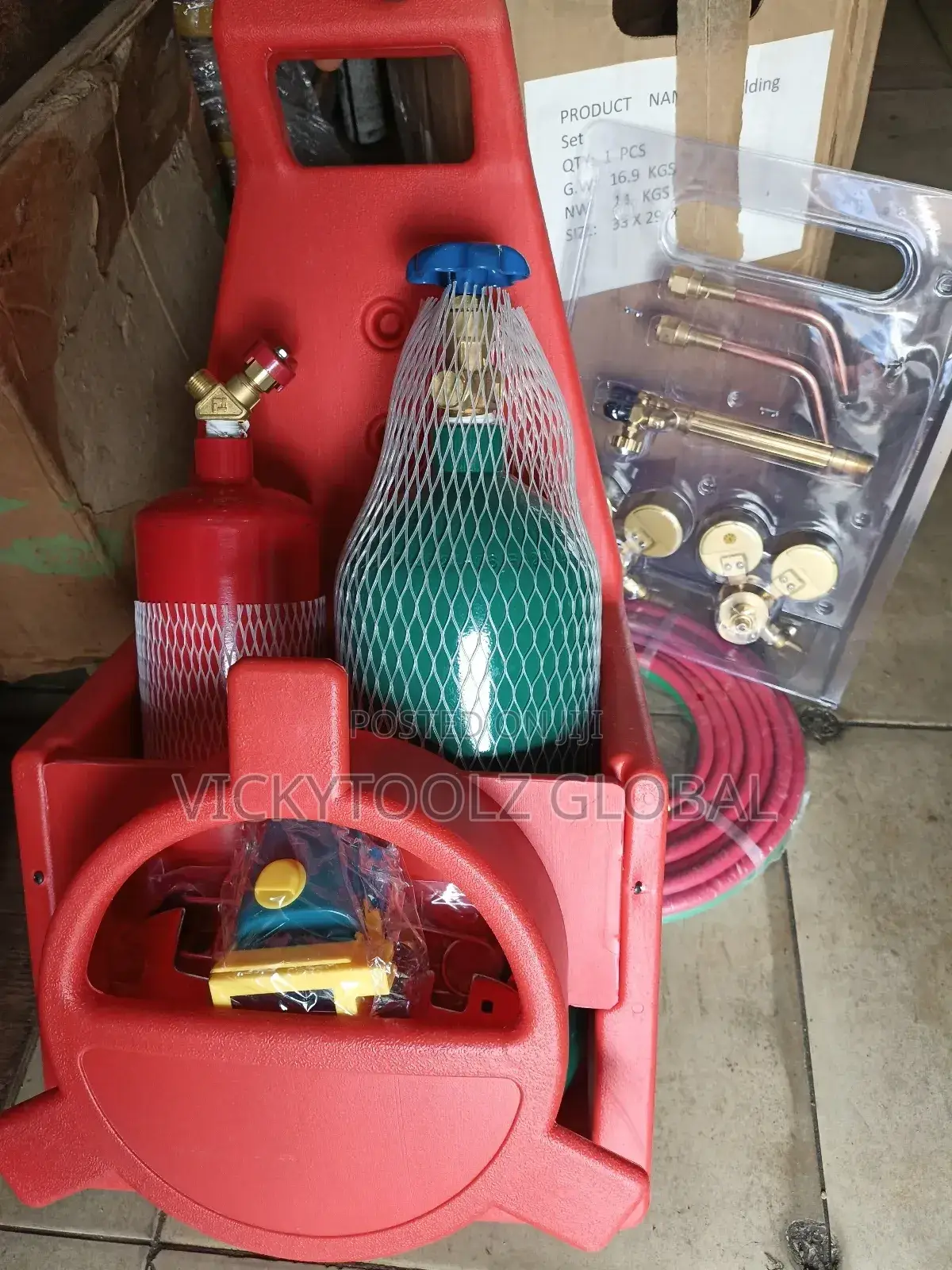 Portable Oxygen-Acetylene Welding and Cutting Torch Kit.