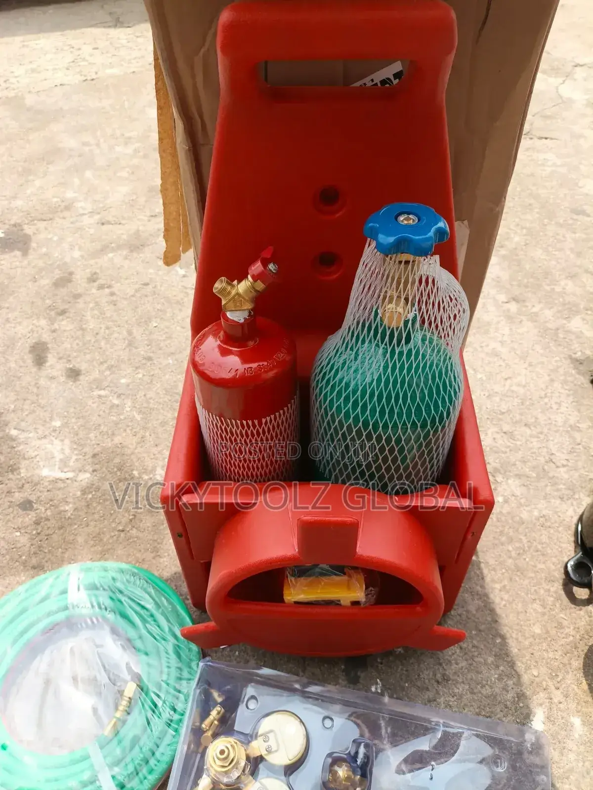 Portable Oxygen-Acetylene Welding and Cutting Torch Kit.