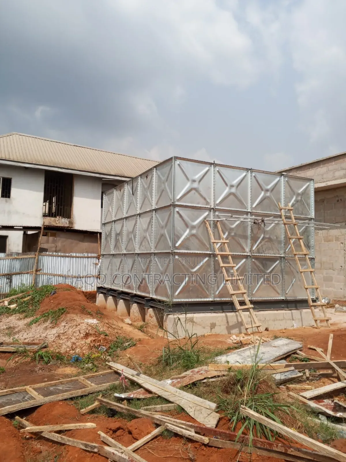 Completed Braithwaite Pressed Steel Water Tank 100,000 Litres in Edo