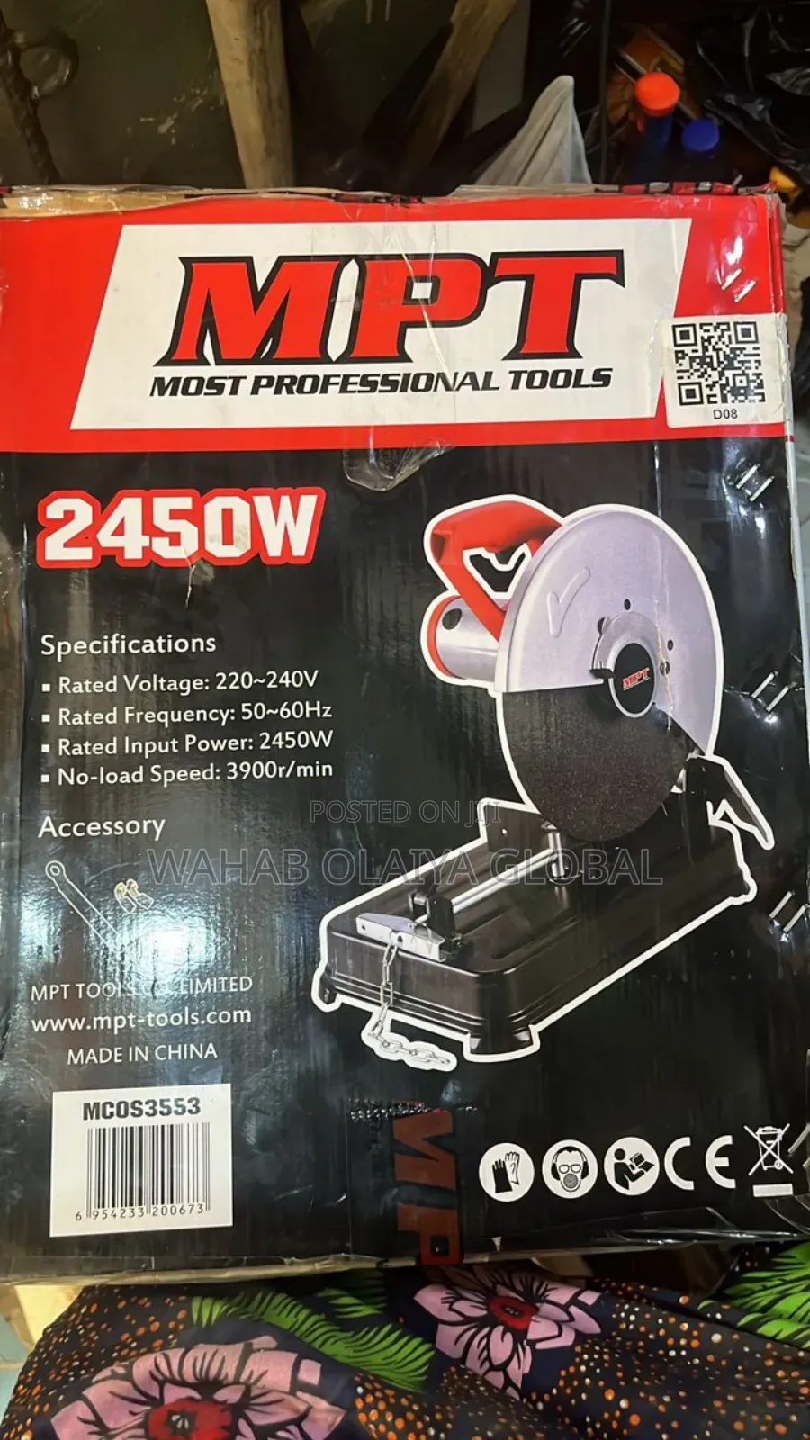 MPT 14” Cut-Off Saw 2450w – Heavy Duty Metal Chop Saw