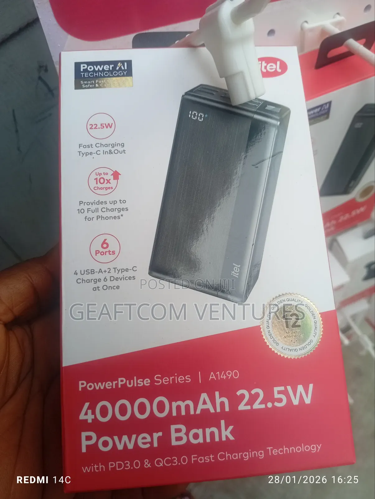 Itel 40000mh Power Bank
