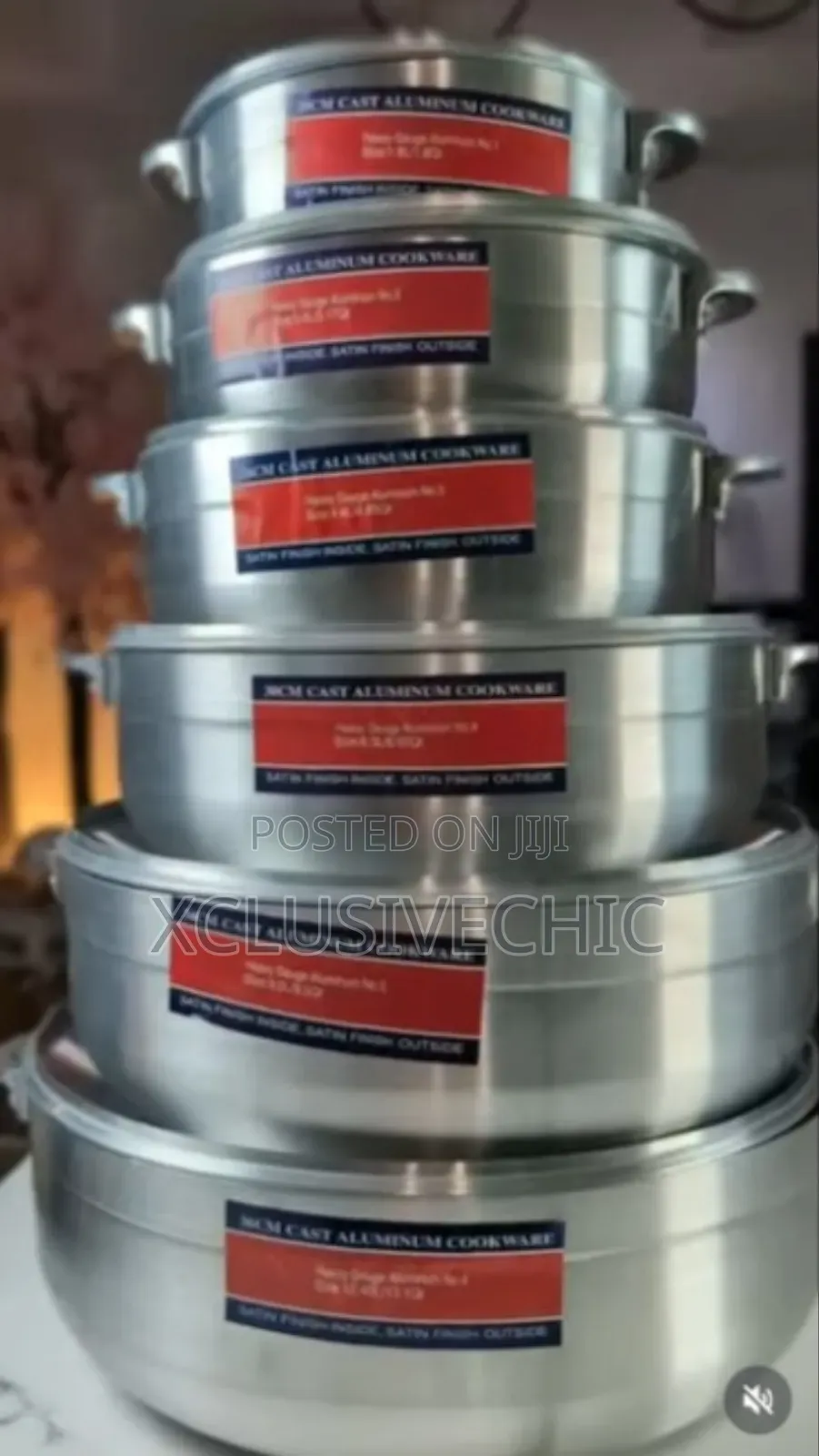 6pcs Die-Cast Aluminium Cookware Pots