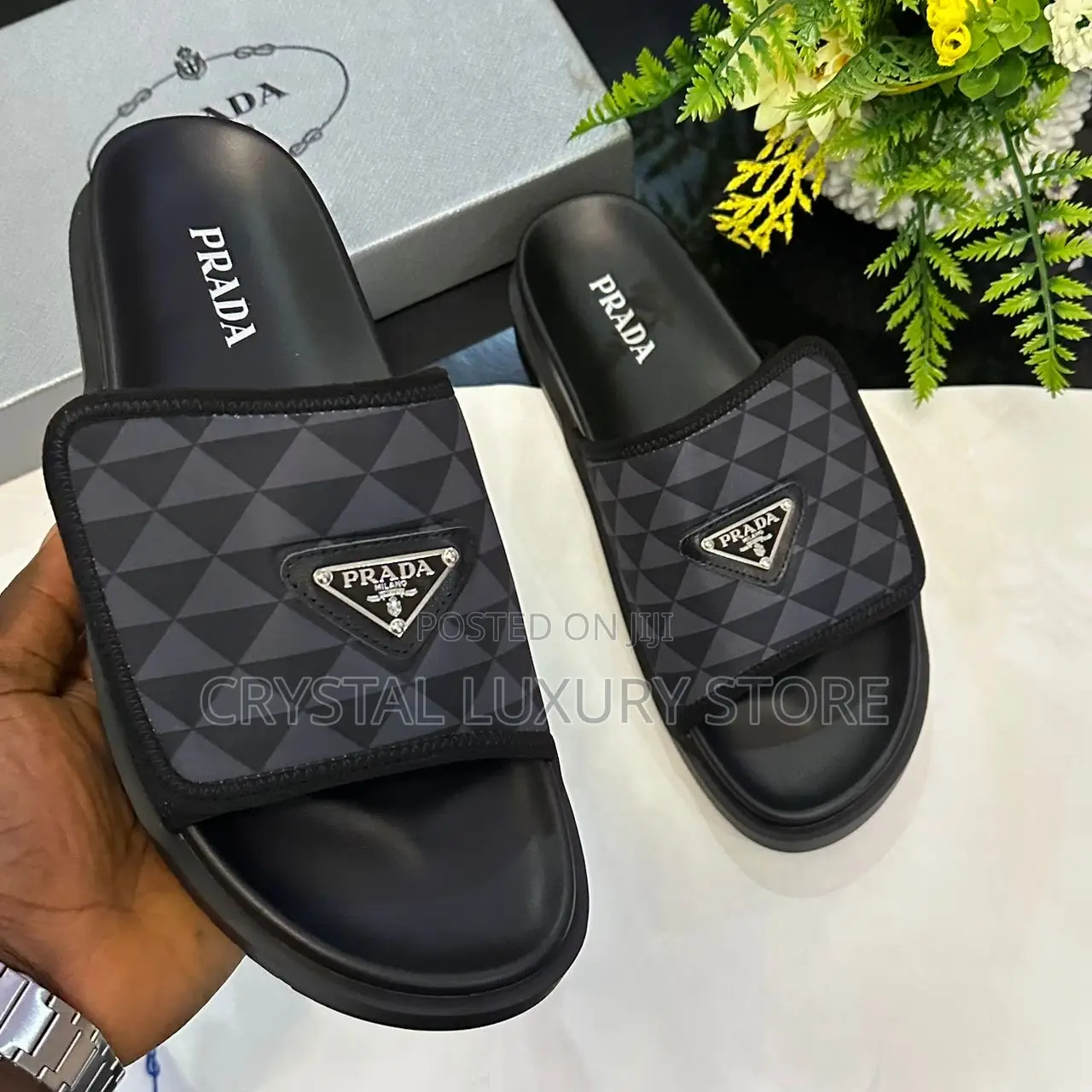 Prada Quality Luxury Men Slides