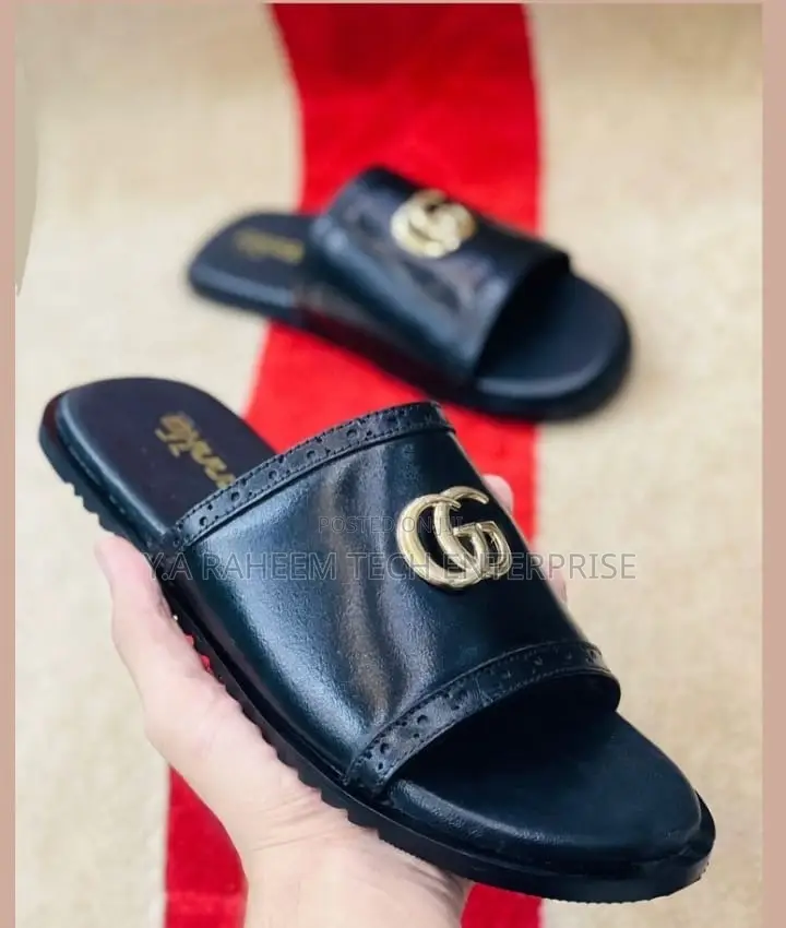 Luxury Men’S Leather Slip-on Sandals (Premium Quality)