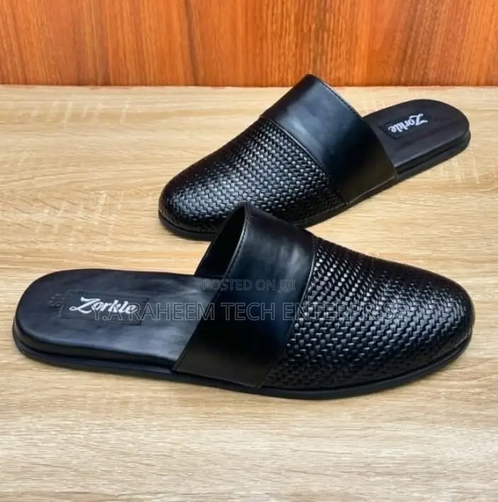 Luxury Men’S Leather Slip-on Sandals (Premium Quality)