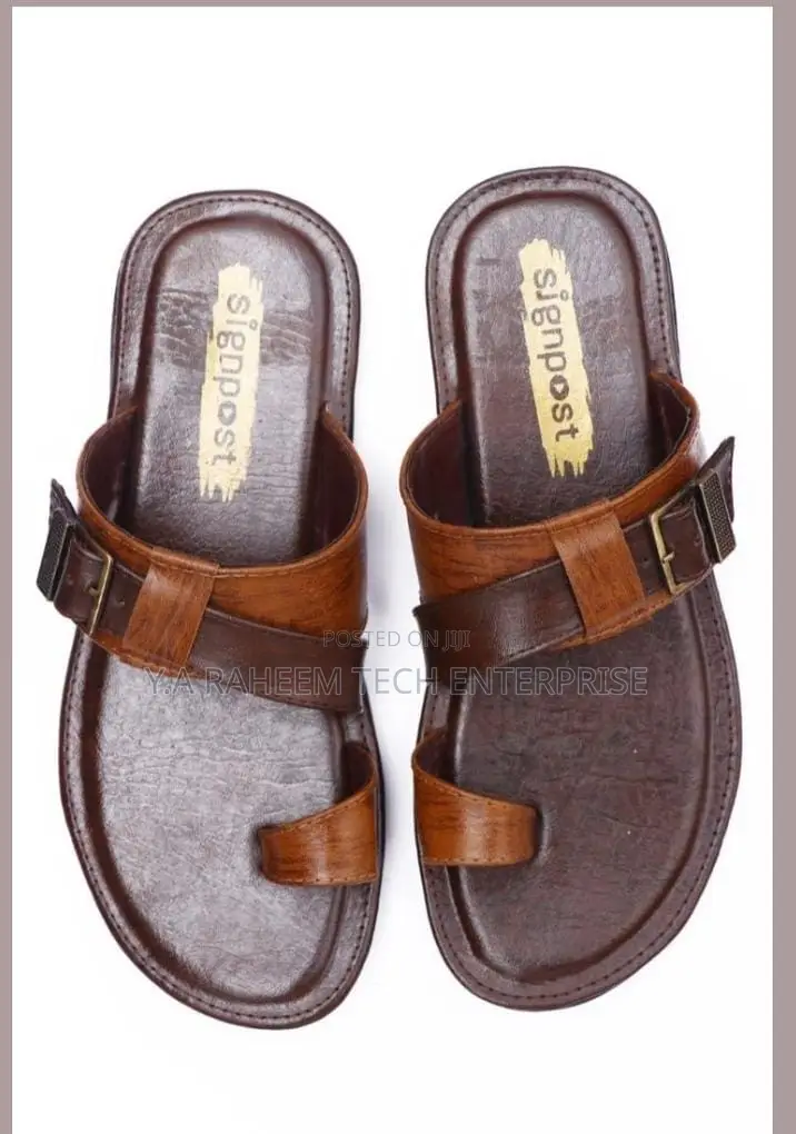 Luxury Men’S Leather Slip-on Sandals (Premium Quality)