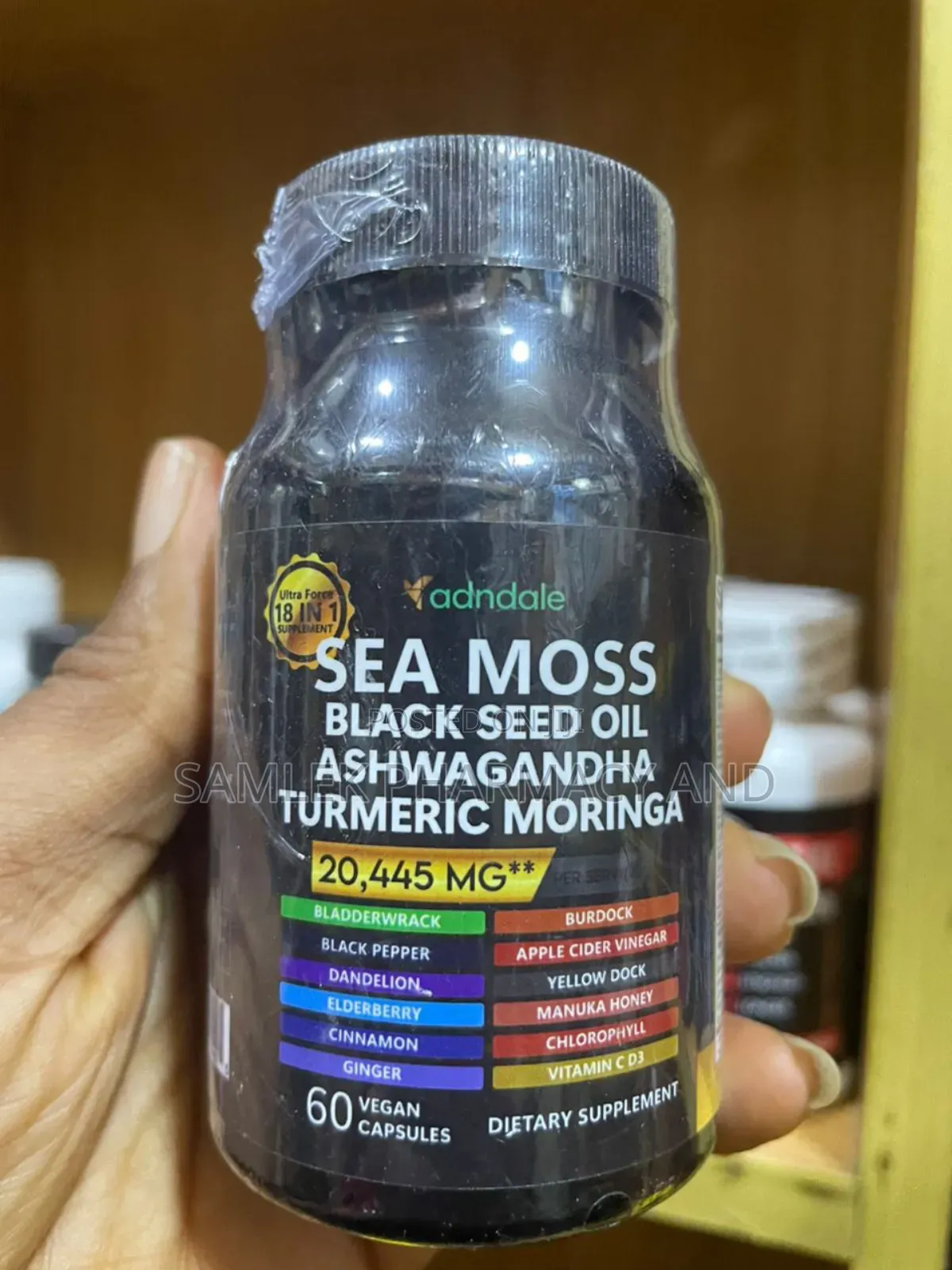 Adndale Sea Moss, Black Seed Oil, Ashwagandha Ginger,Turmeric,Moringa